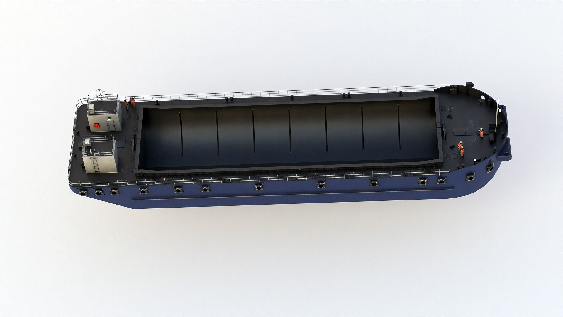 Split Hopper Barge 3D model_15
