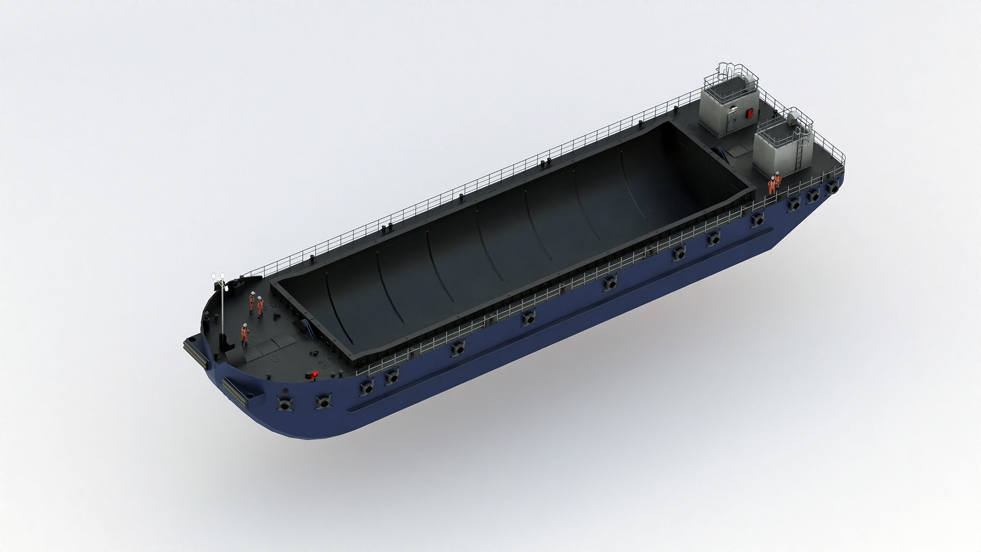 Split Hopper Barge 3D model_11