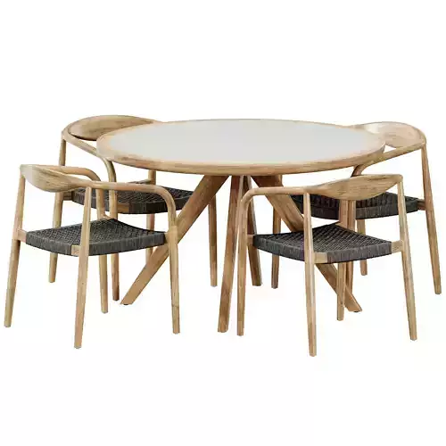 Gamila Round Table Mallory chair