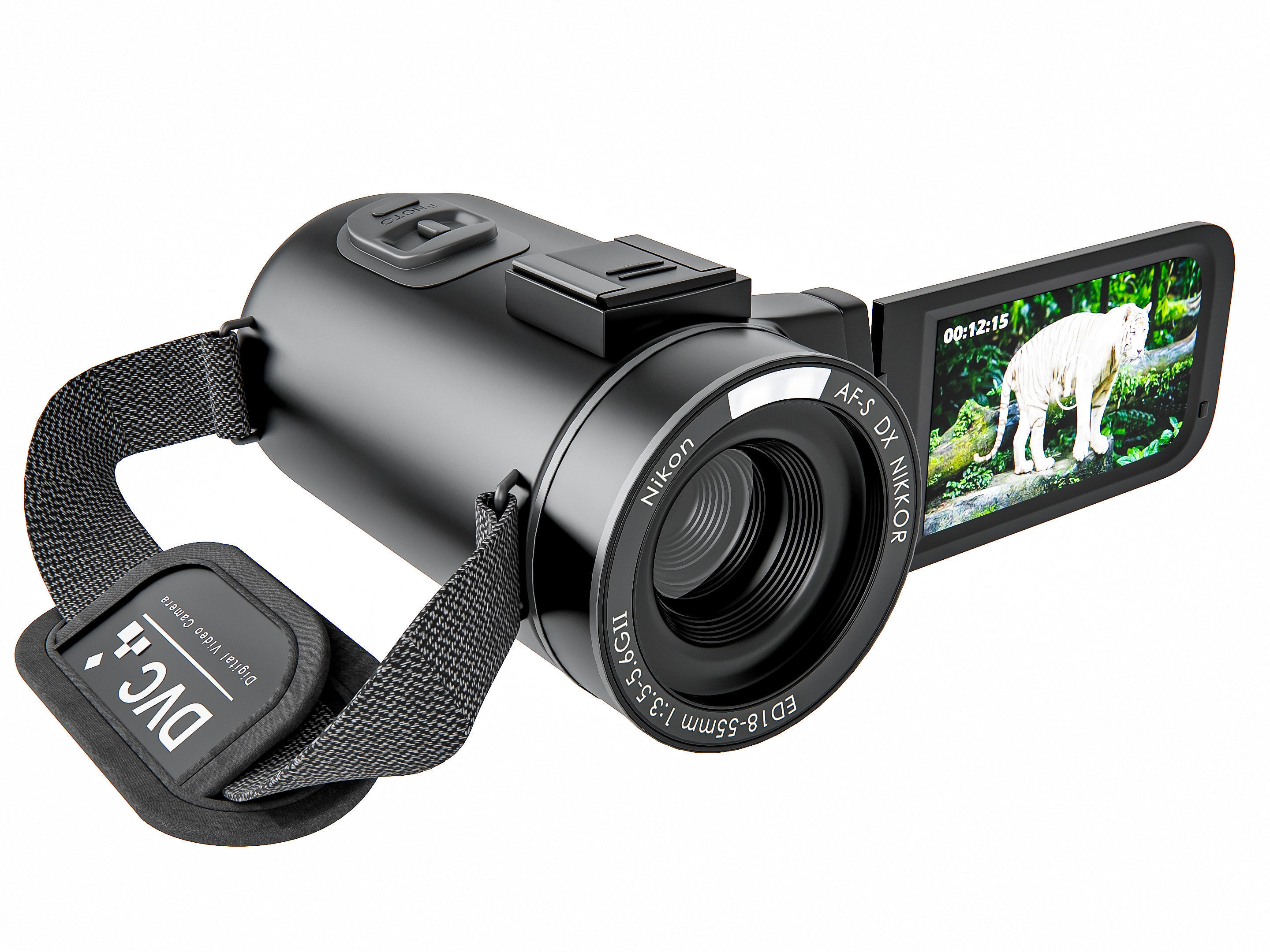 Dslr camera kit 3D model_10