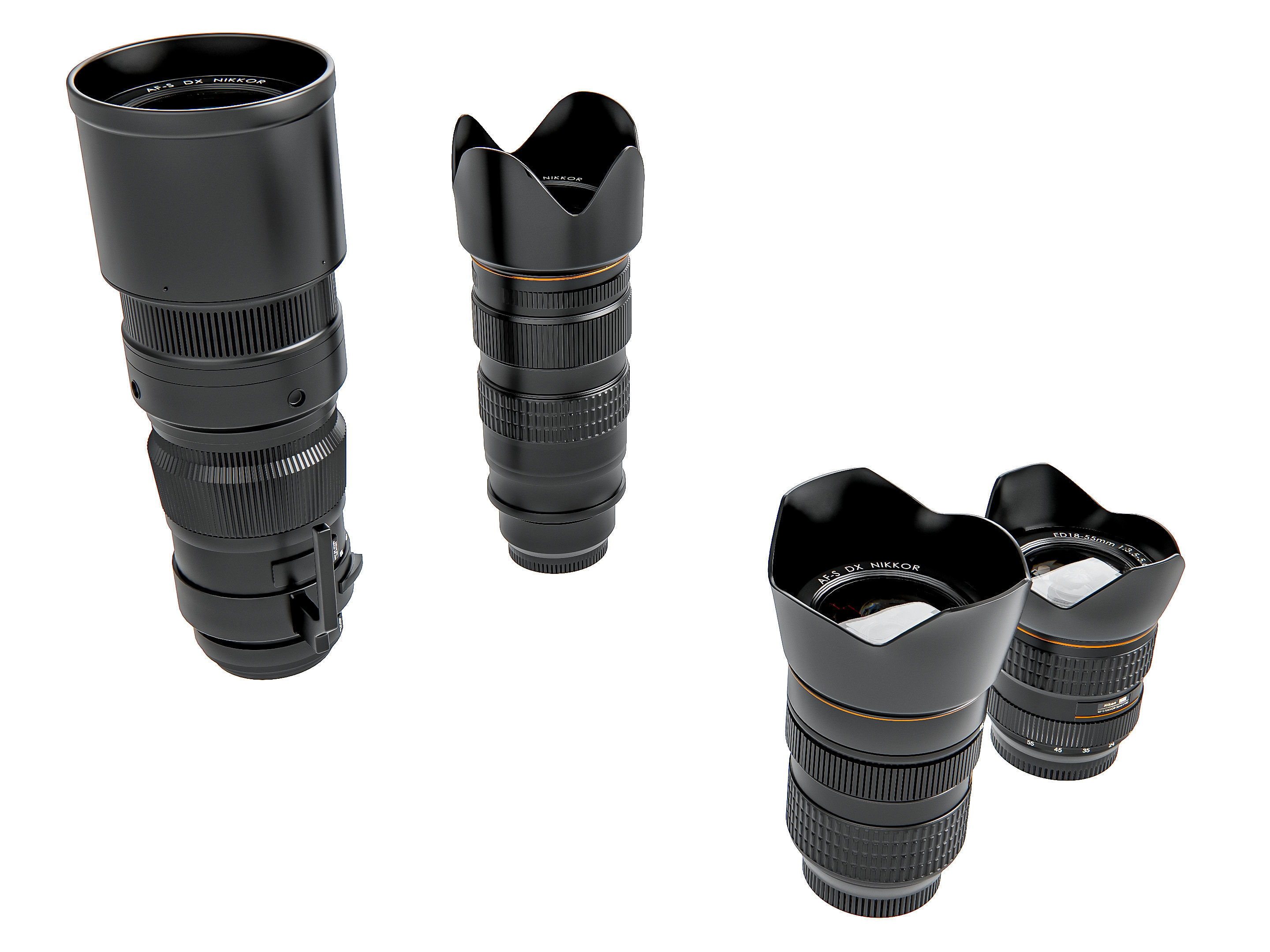 Dslr camera kit 3D model_15