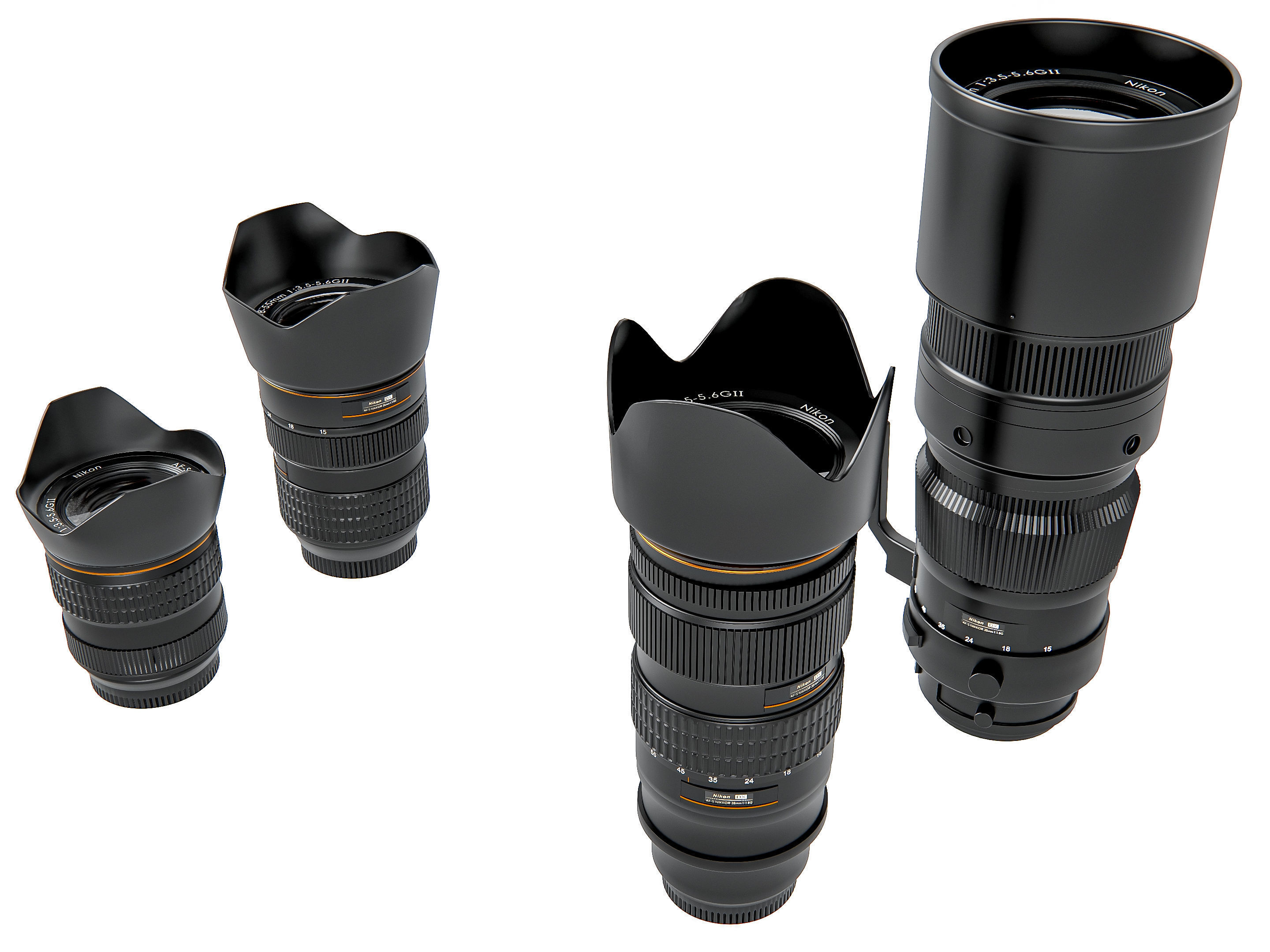 Dslr camera kit 3D model_13