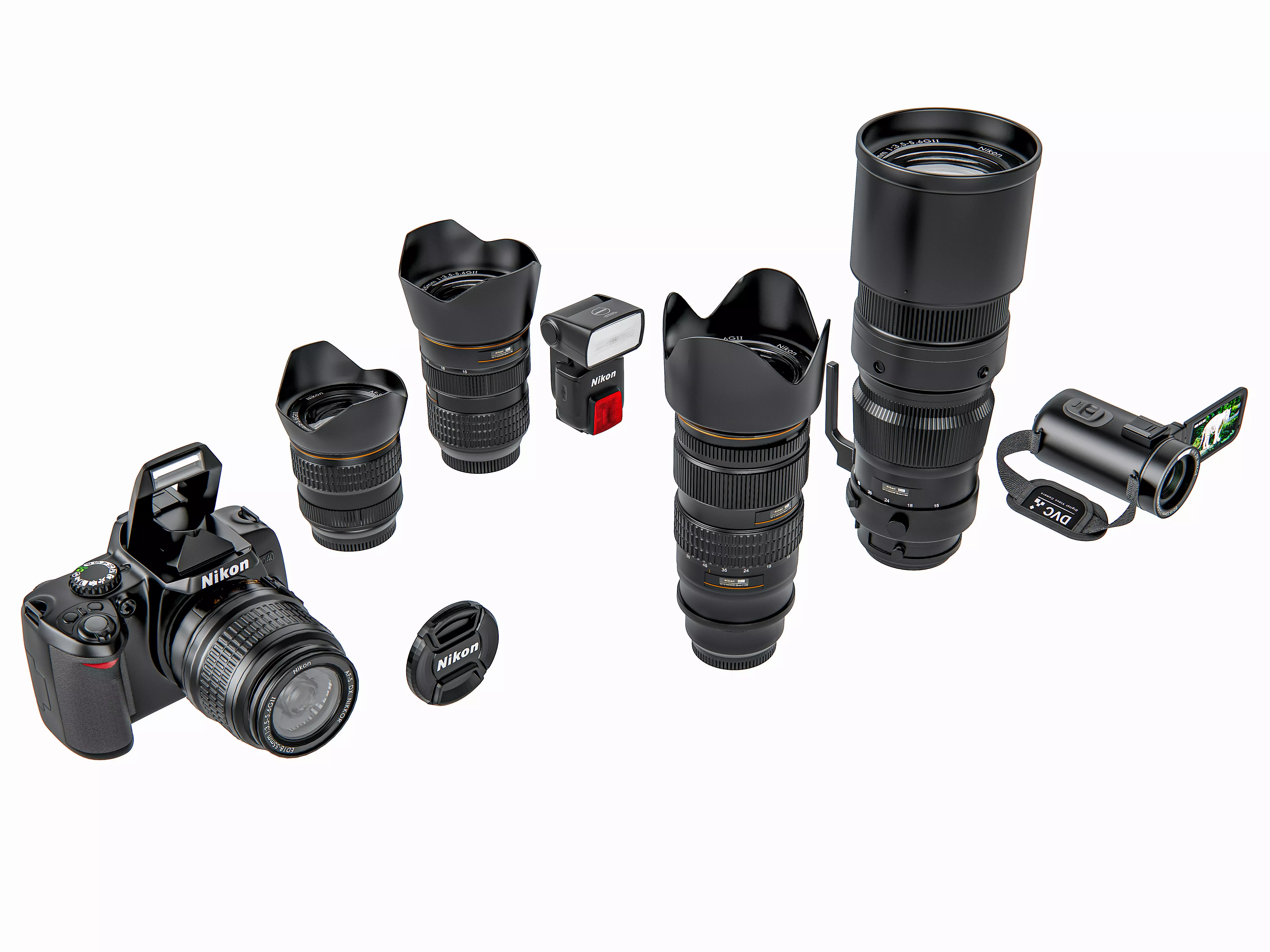 Dslr camera kit 3D model_0