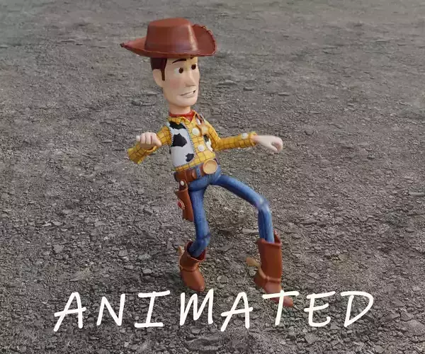 Woody Animated Low-poly 3D model