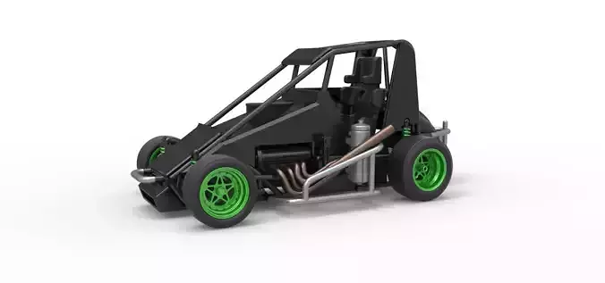 Pavement Midget car Scale 1 to 25