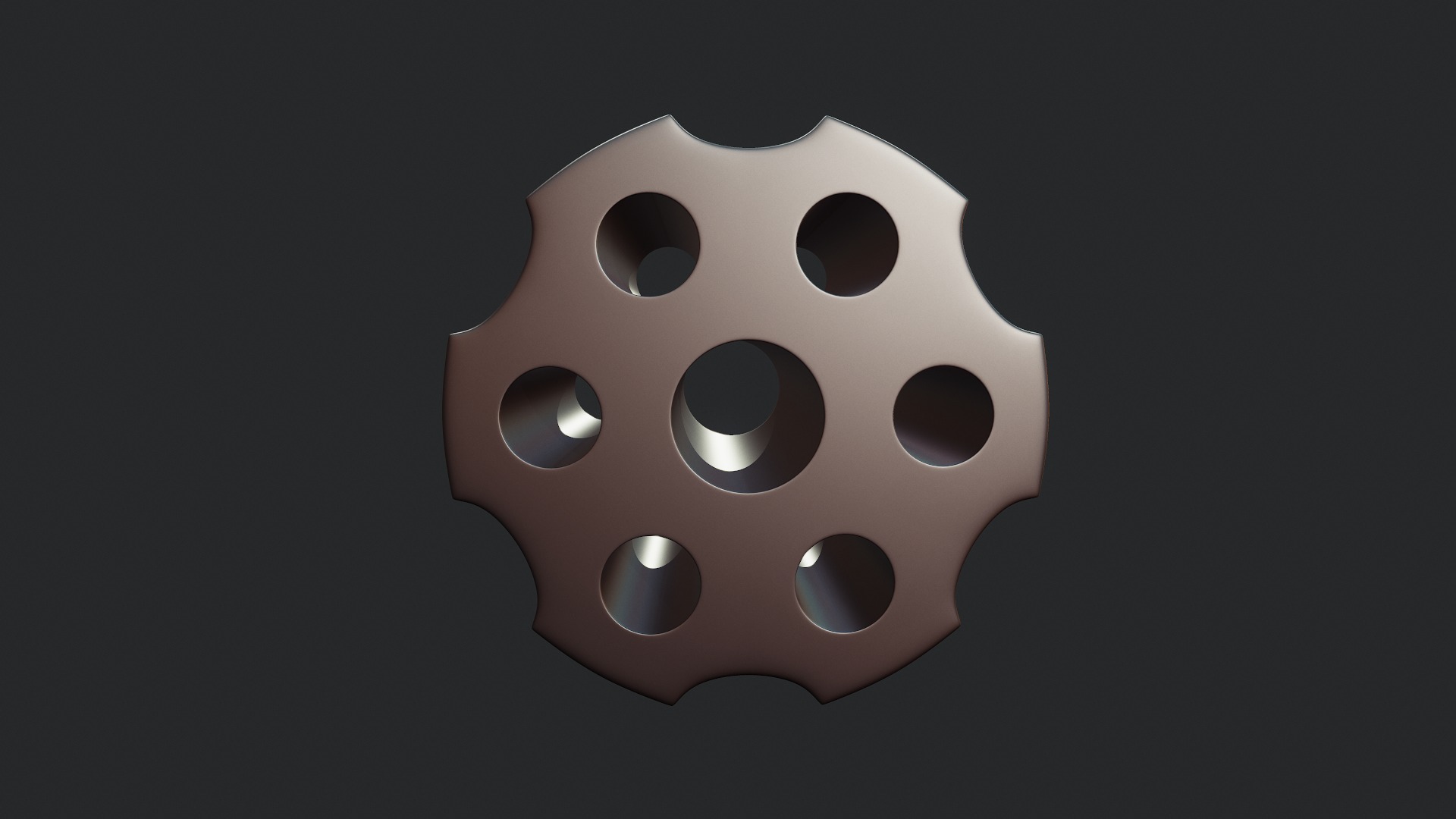 Revolver Cylinder - Tutorial Included 3D model_8