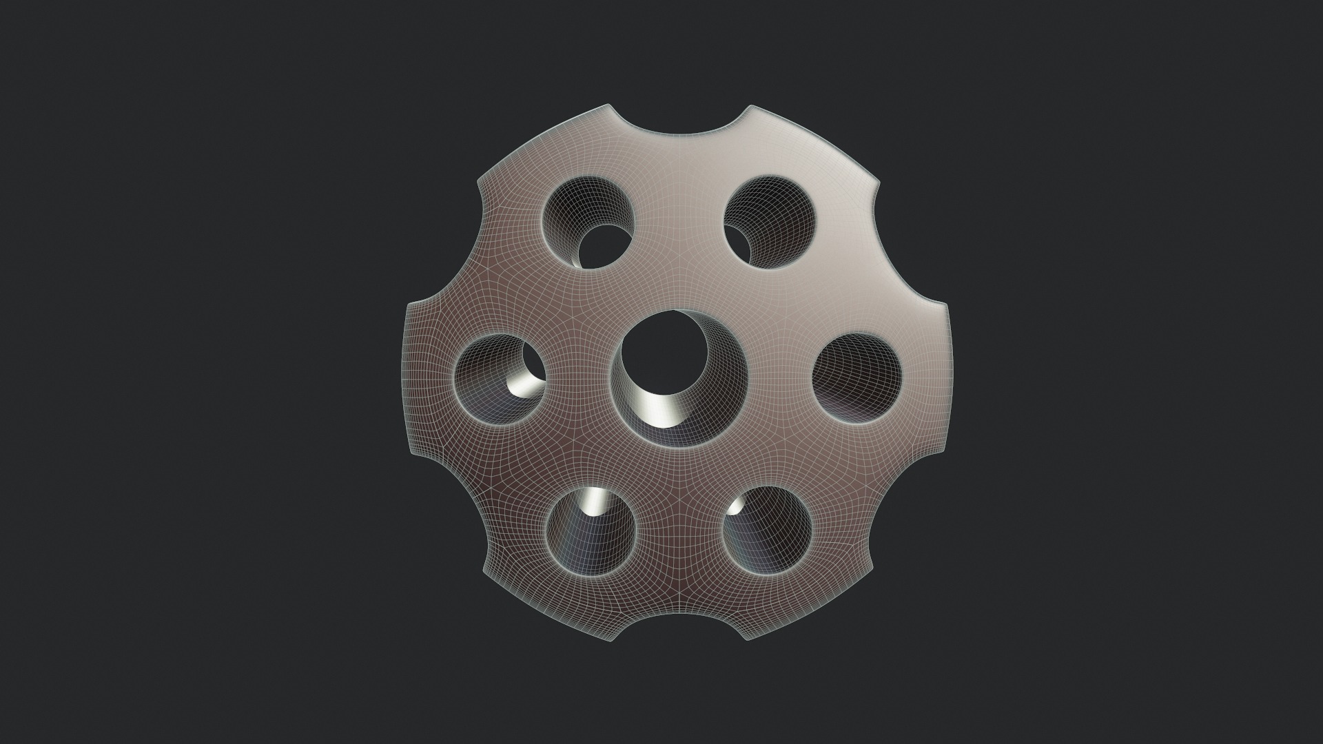 Revolver Cylinder - Tutorial Included 3D model_9