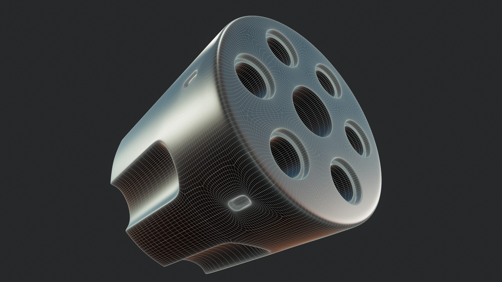 Revolver Cylinder - Tutorial Included 3D model_13
