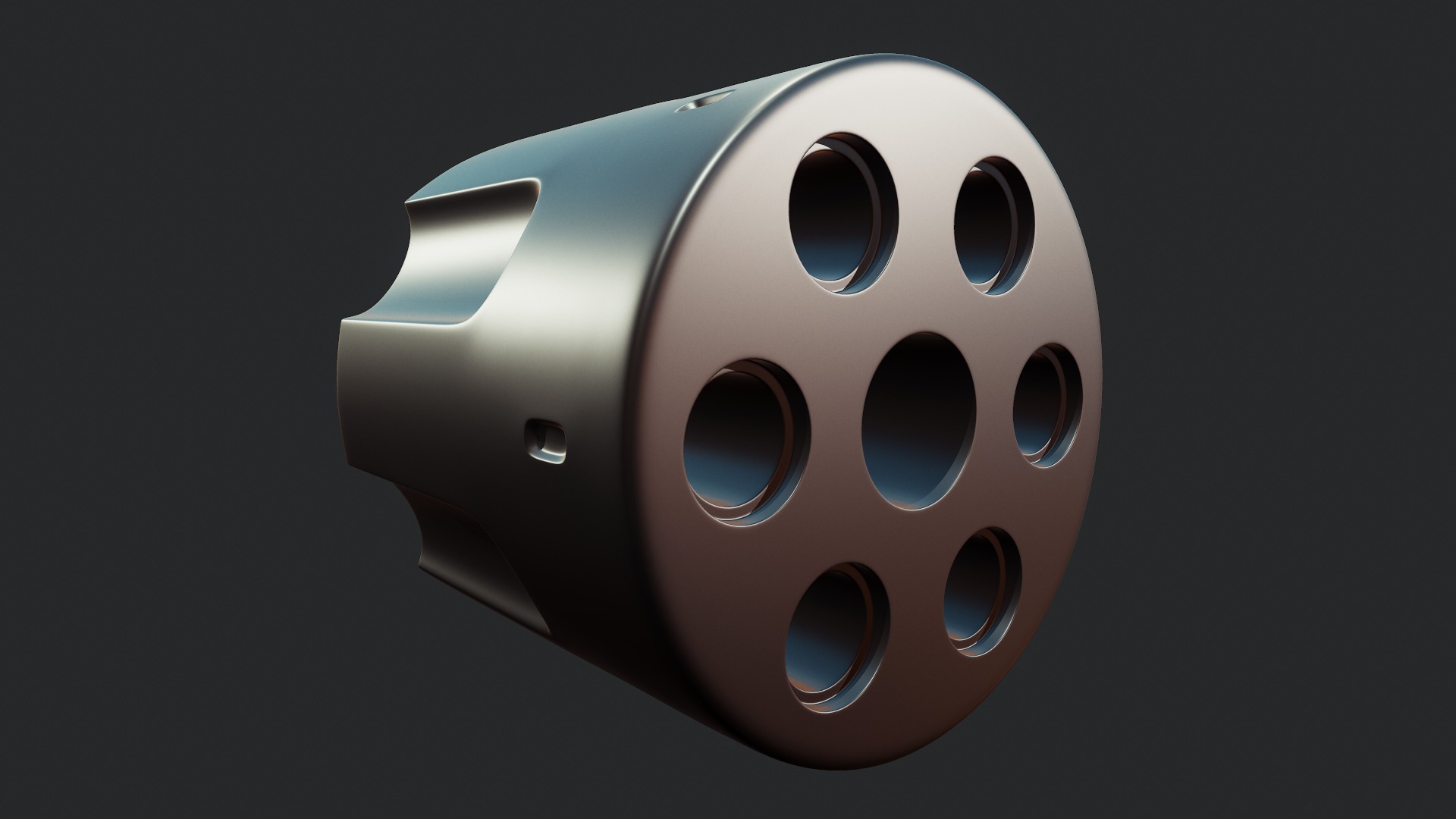 Revolver Cylinder - Tutorial Included 3D model_4