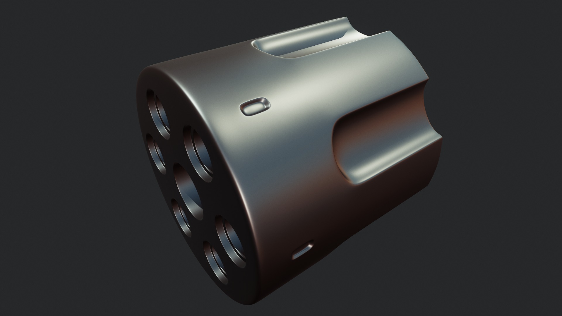 Revolver Cylinder - Tutorial Included 3D model_10