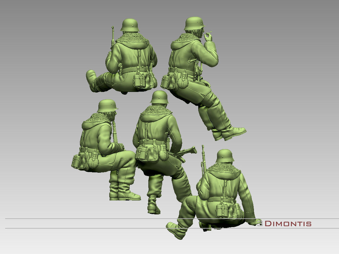 totenkopf devision german soldiers 3D print model_3