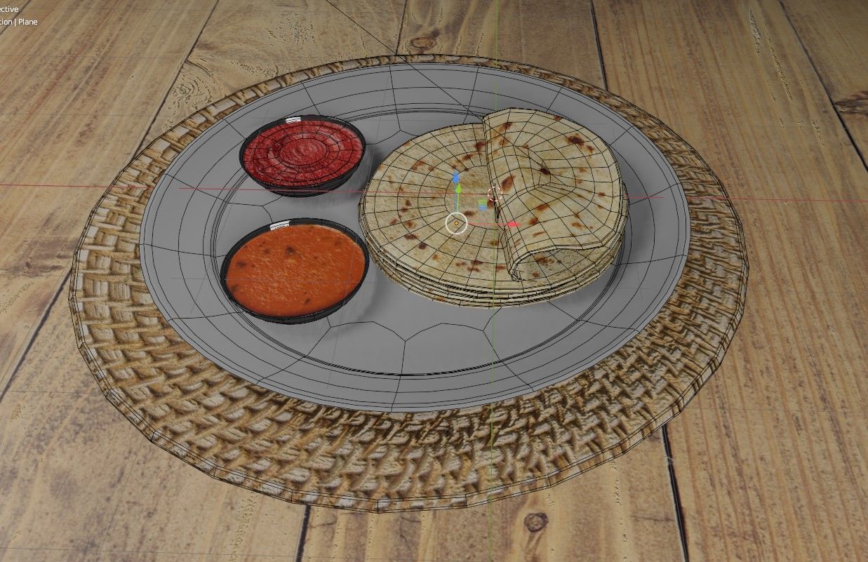 Coconut Roti bread Low-poly 3D model Low-poly 3D model_13
