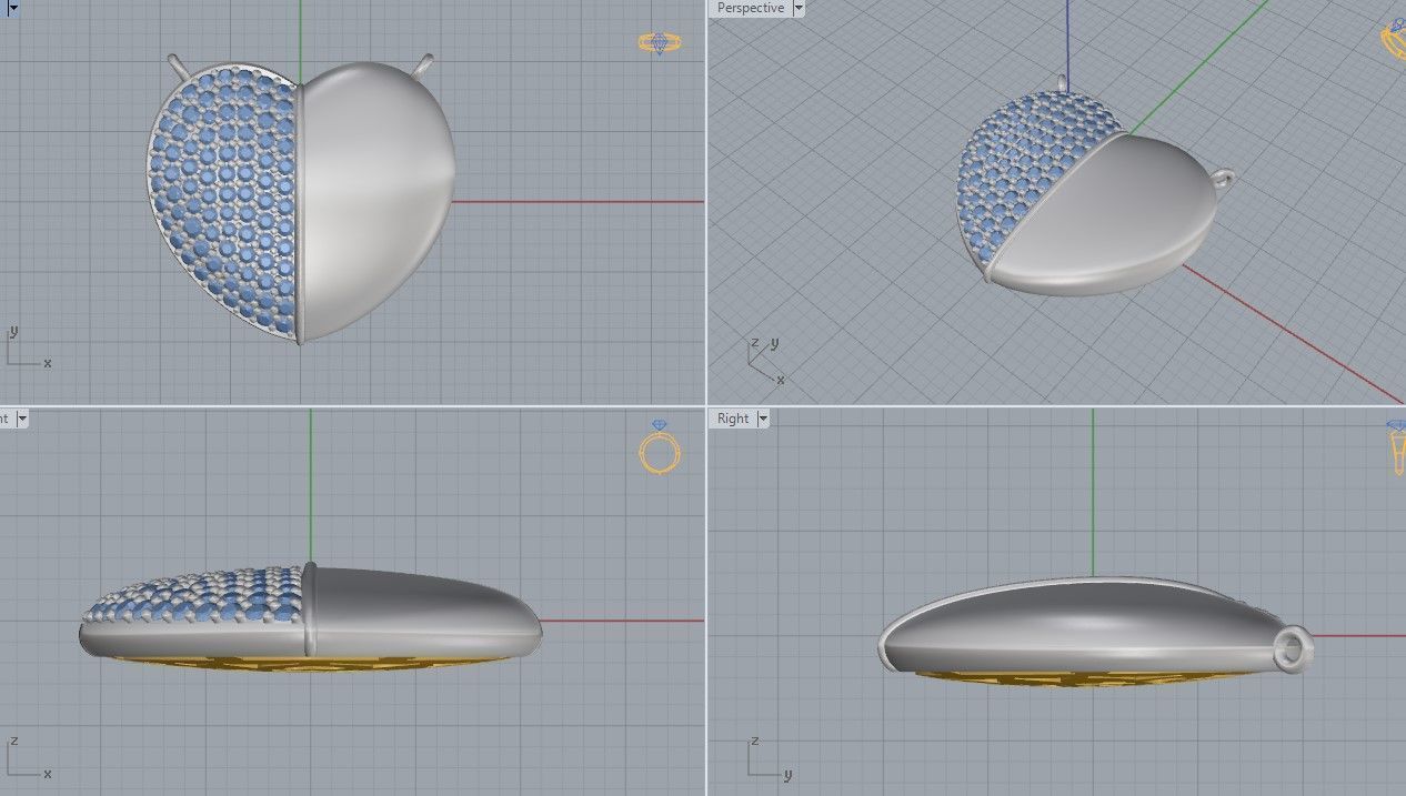 Heart Pendant 3D print model_5