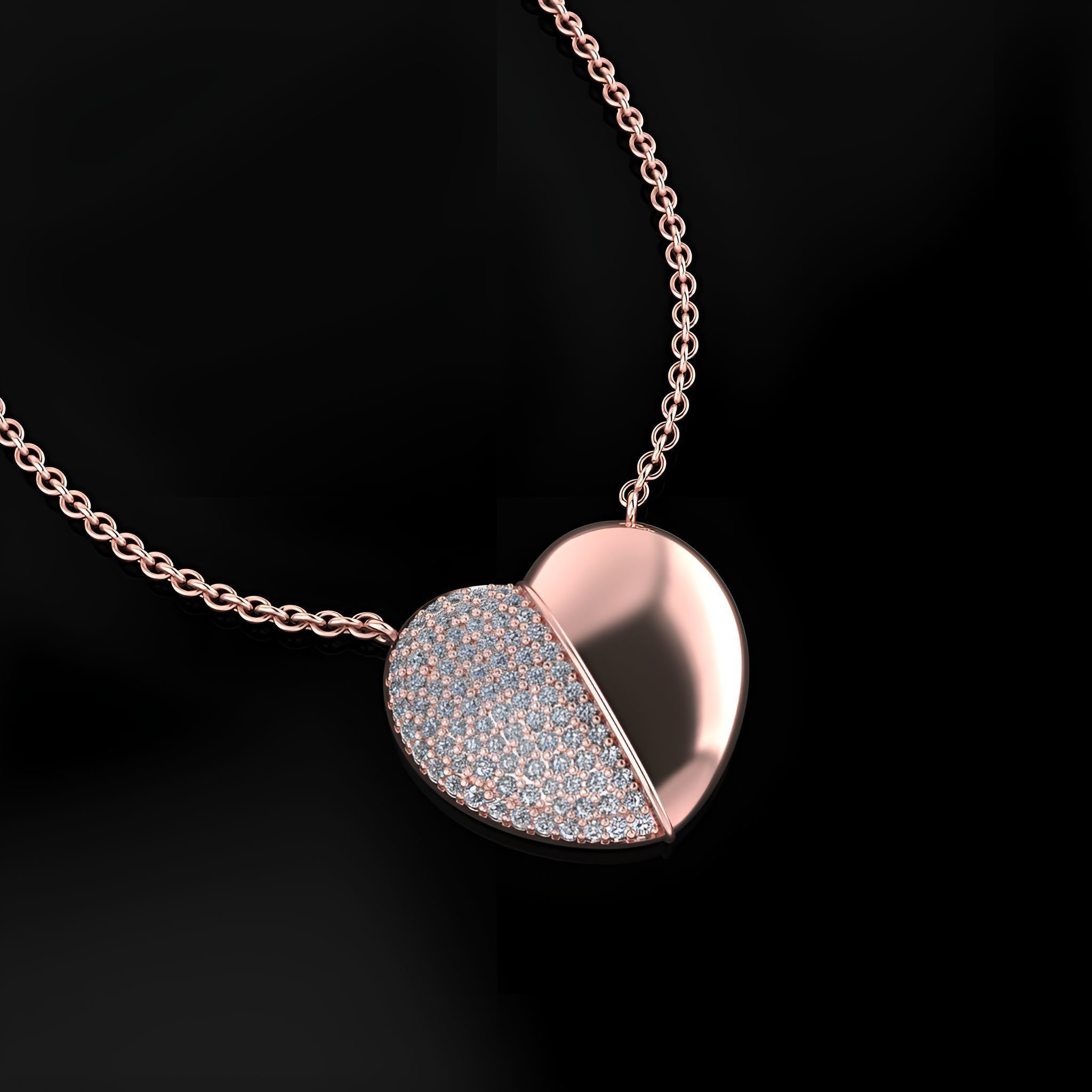 Heart Pendant 3D print model_2