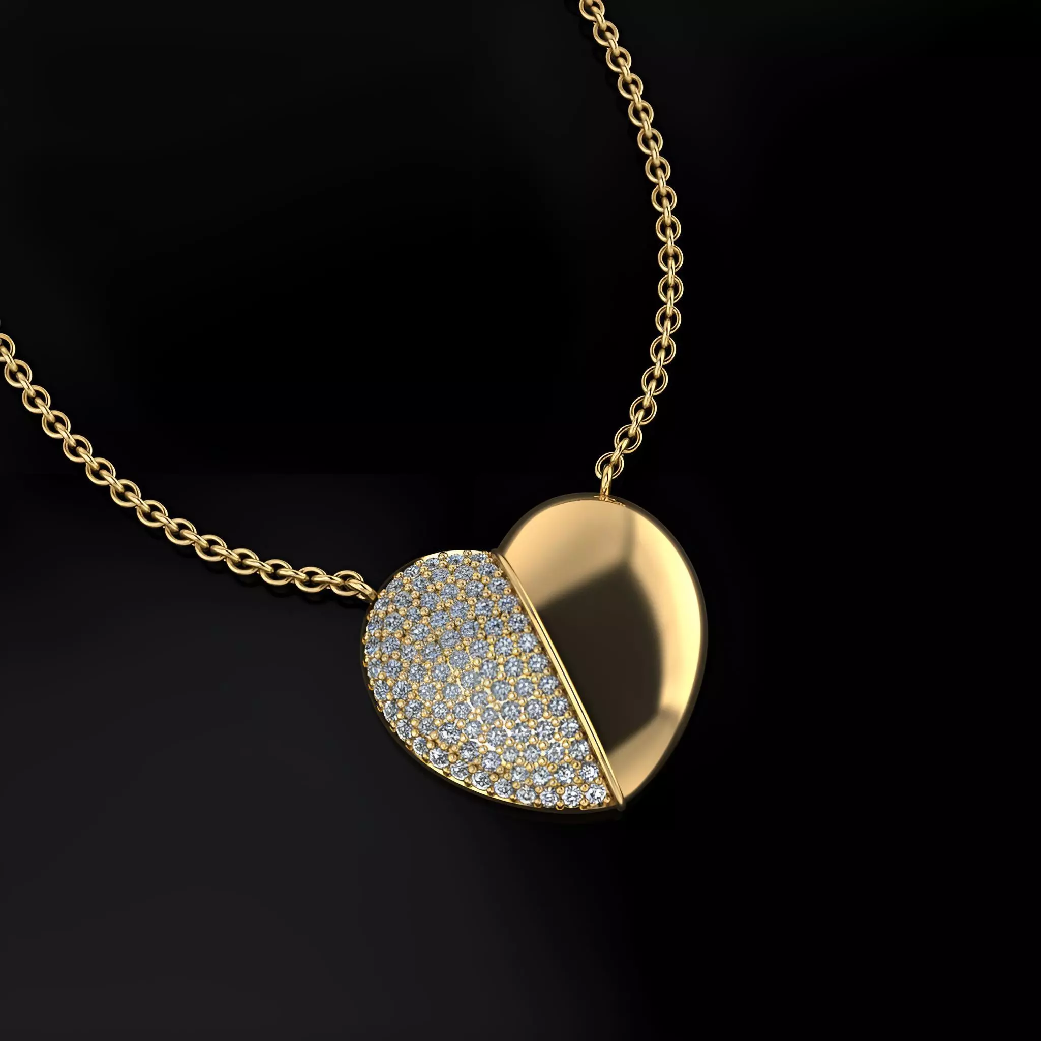 Heart Pendant 3D print model_0