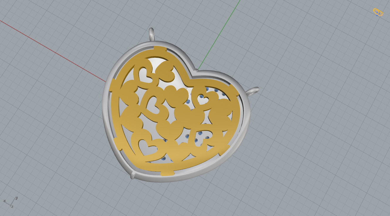 Heart Pendant 3D print model_11