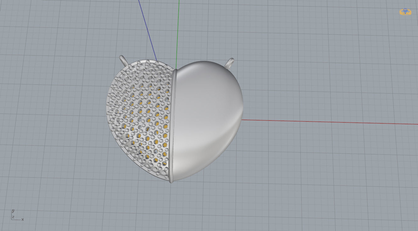Heart Pendant 3D print model_13