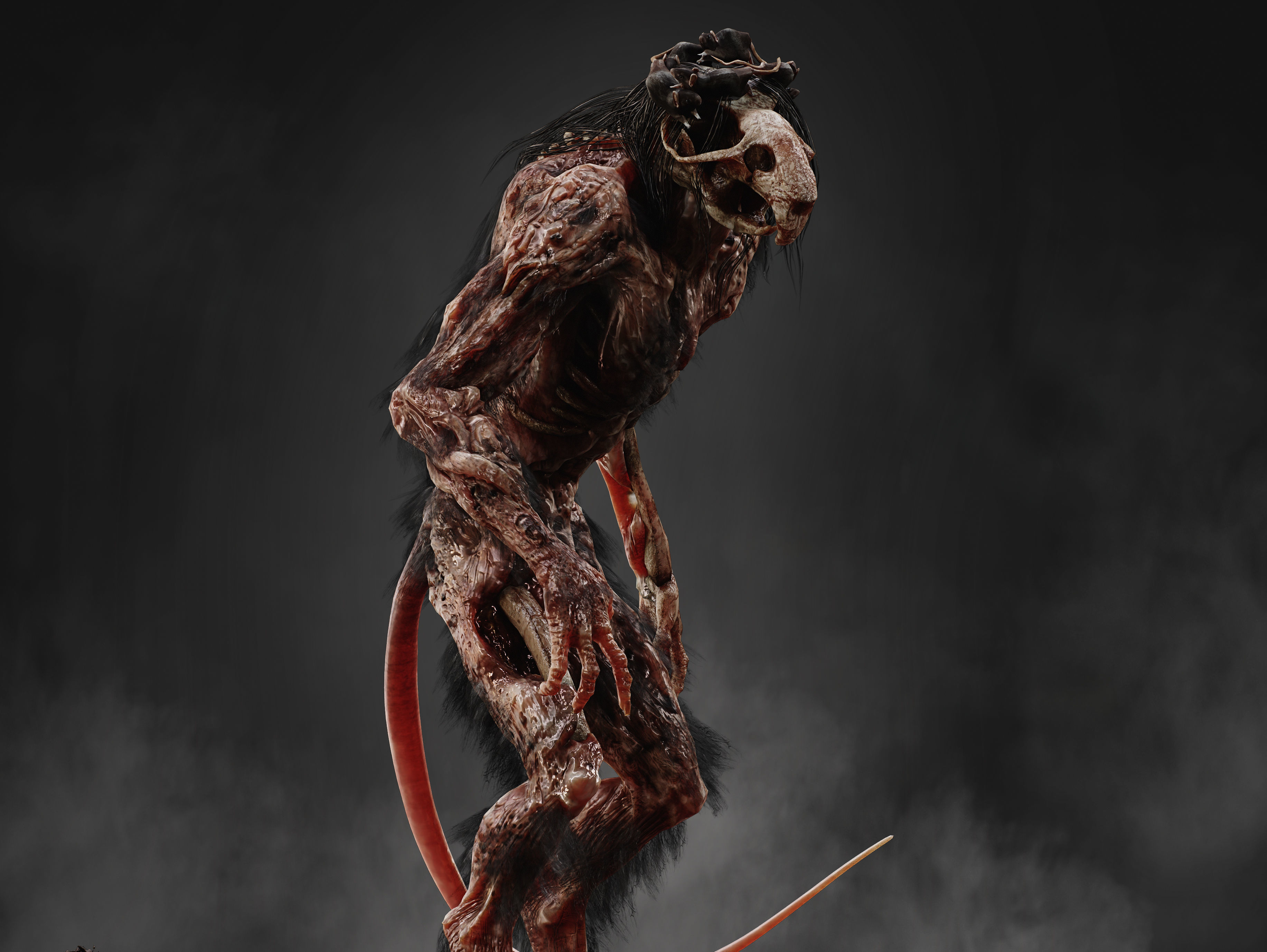 Rat  King Low-poly 3D model_3