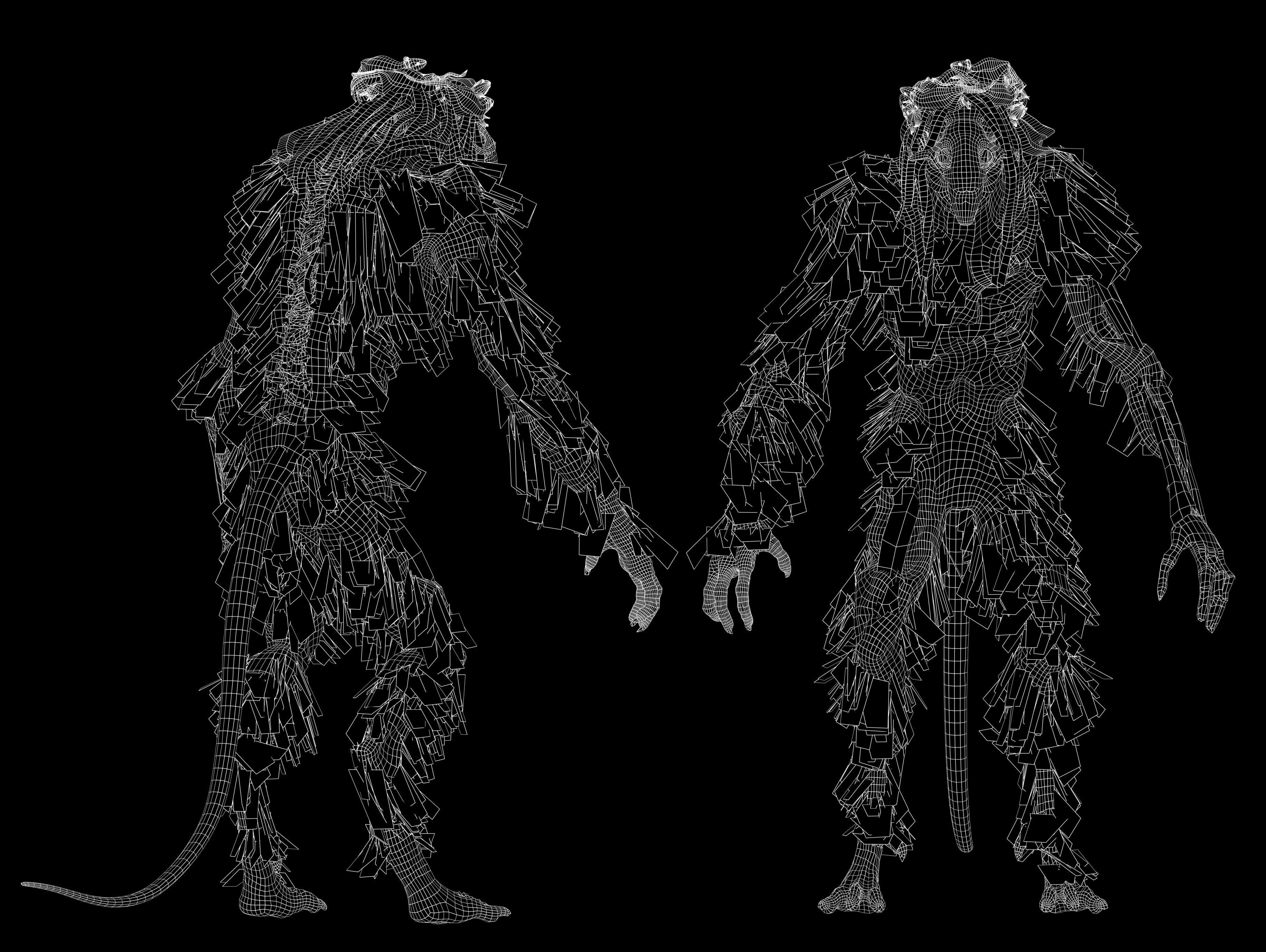 Rat  King Low-poly 3D model_13