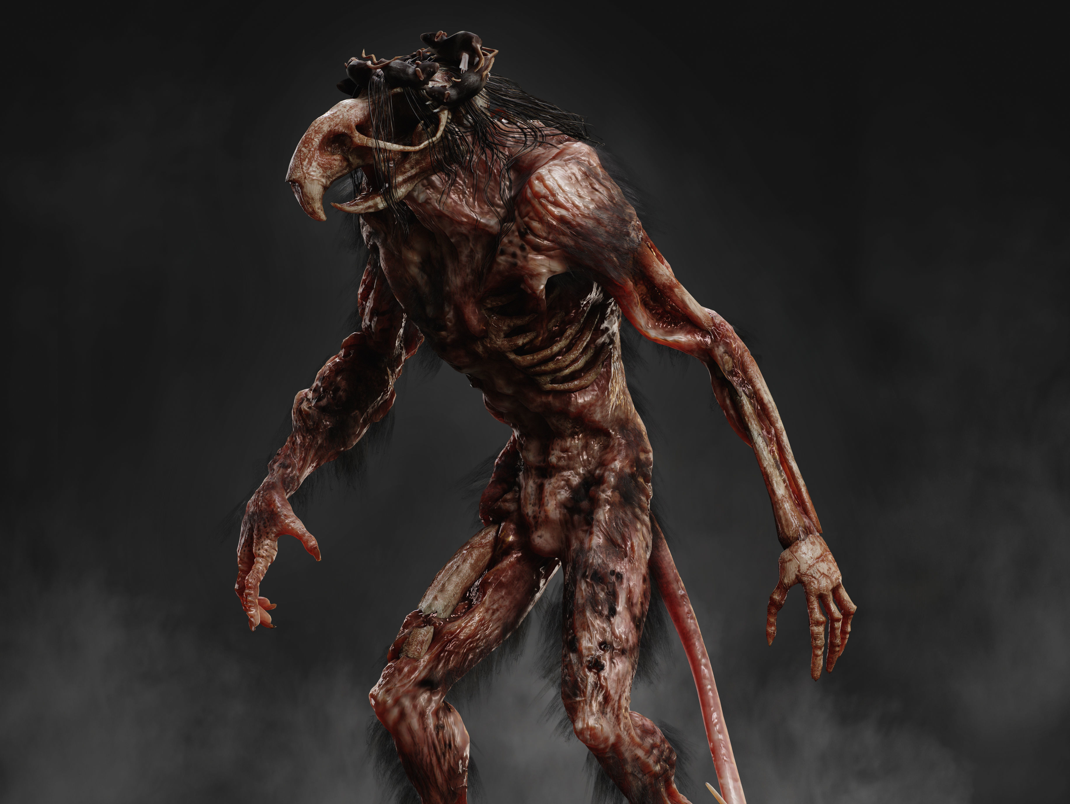 Rat  King Low-poly 3D model_5