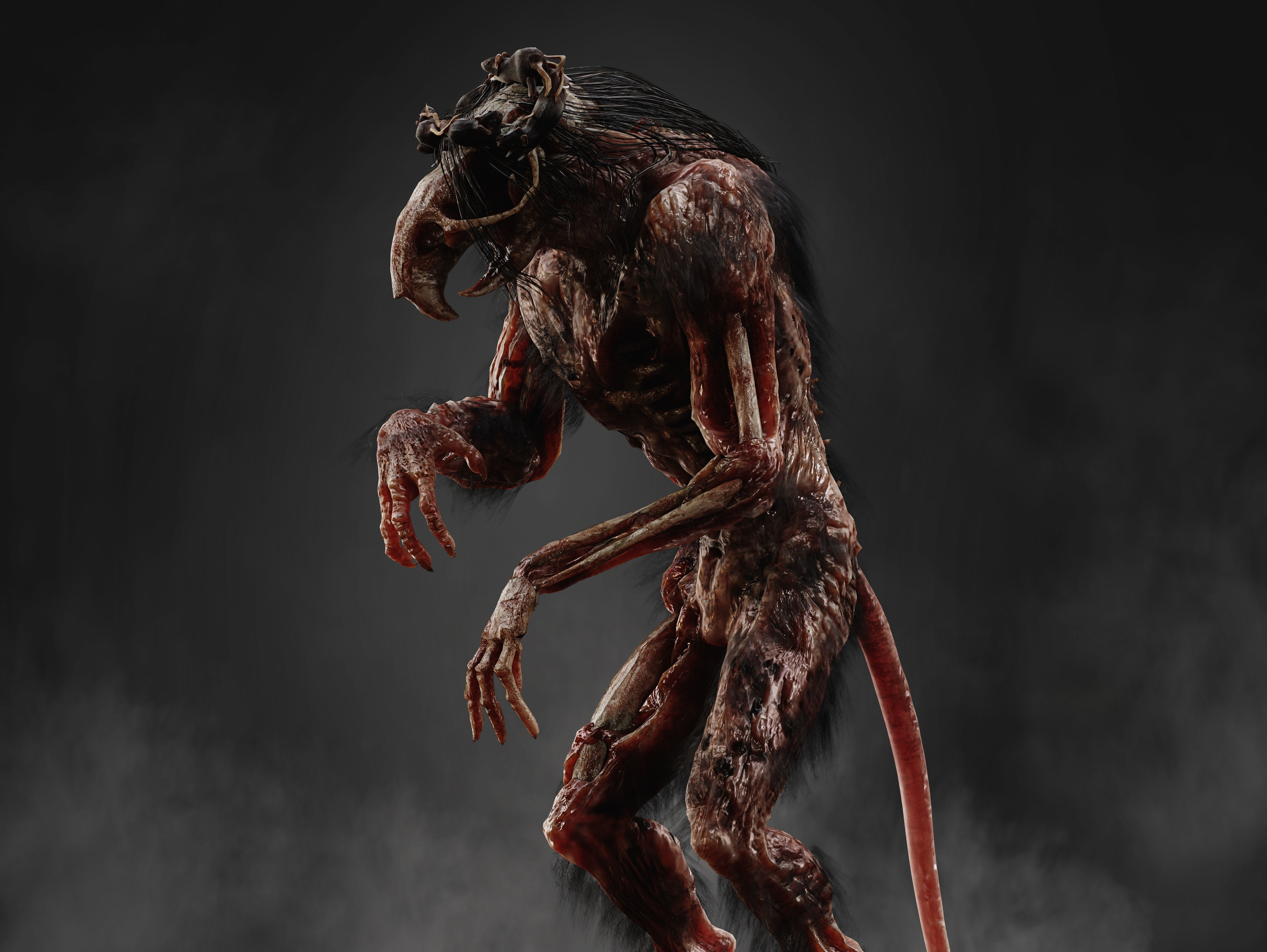 Rat  King Low-poly 3D model_2