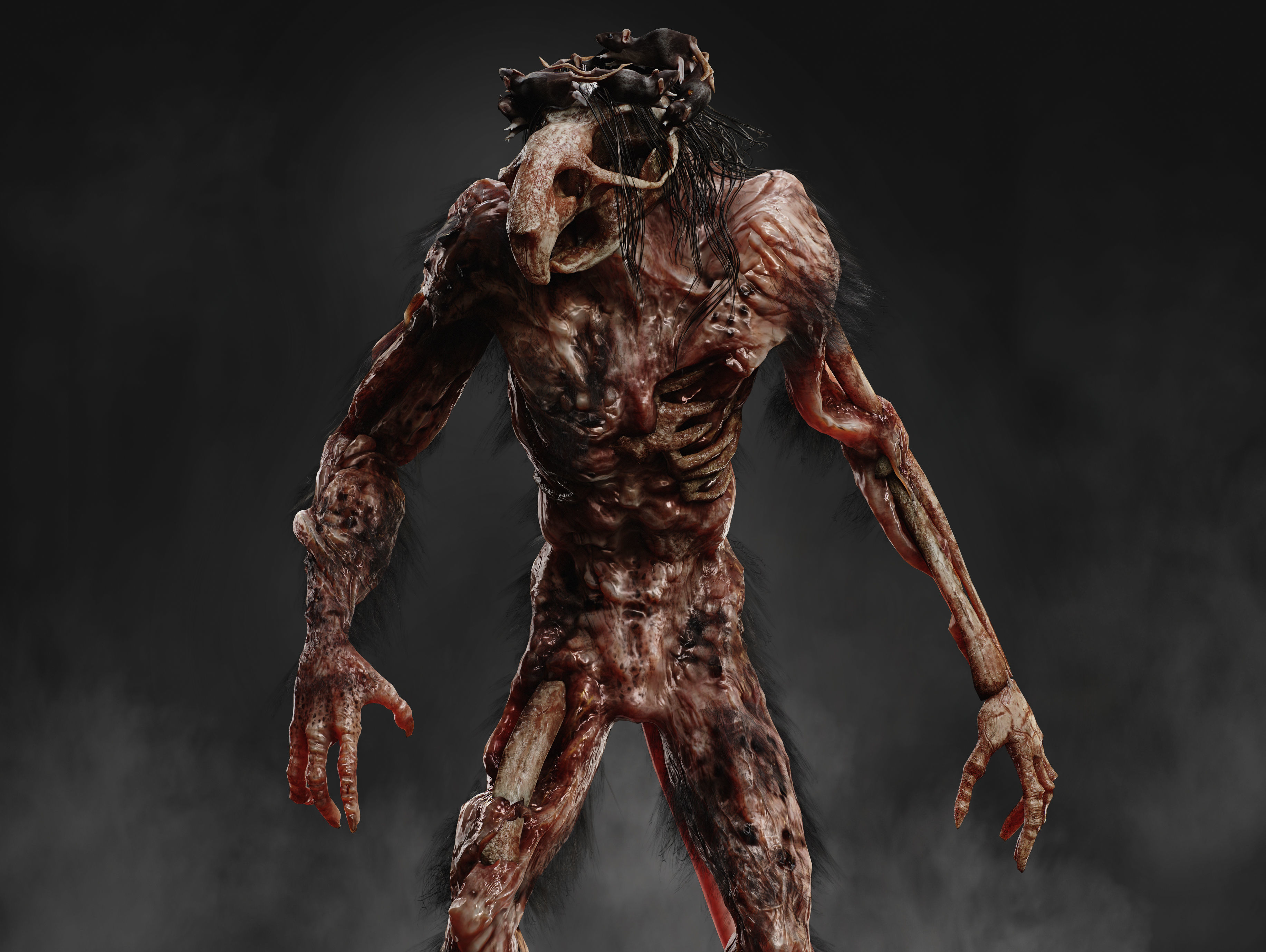 Rat  King Low-poly 3D model_8