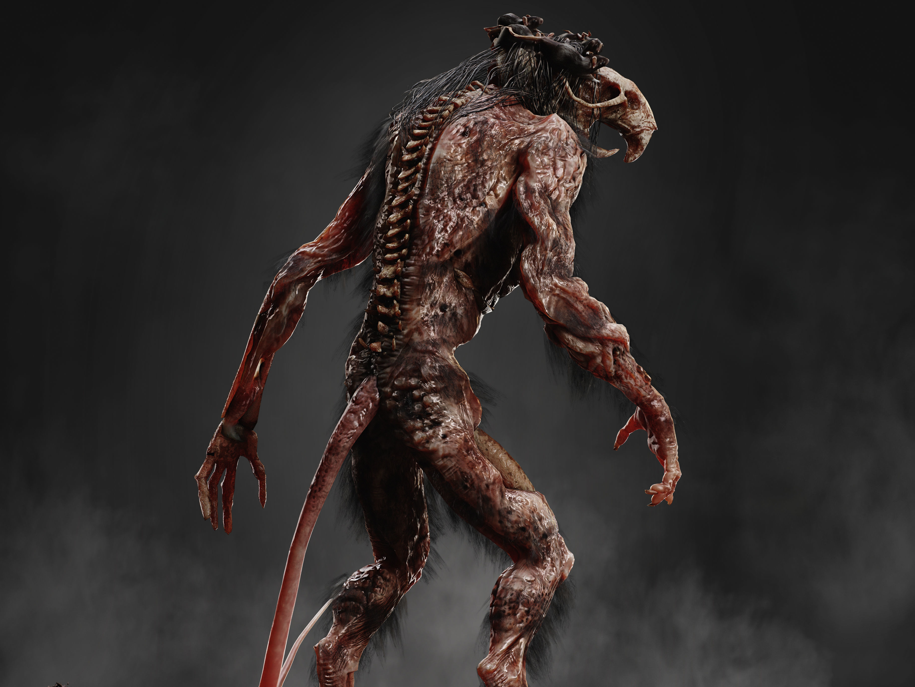 Rat  King Low-poly 3D model_9