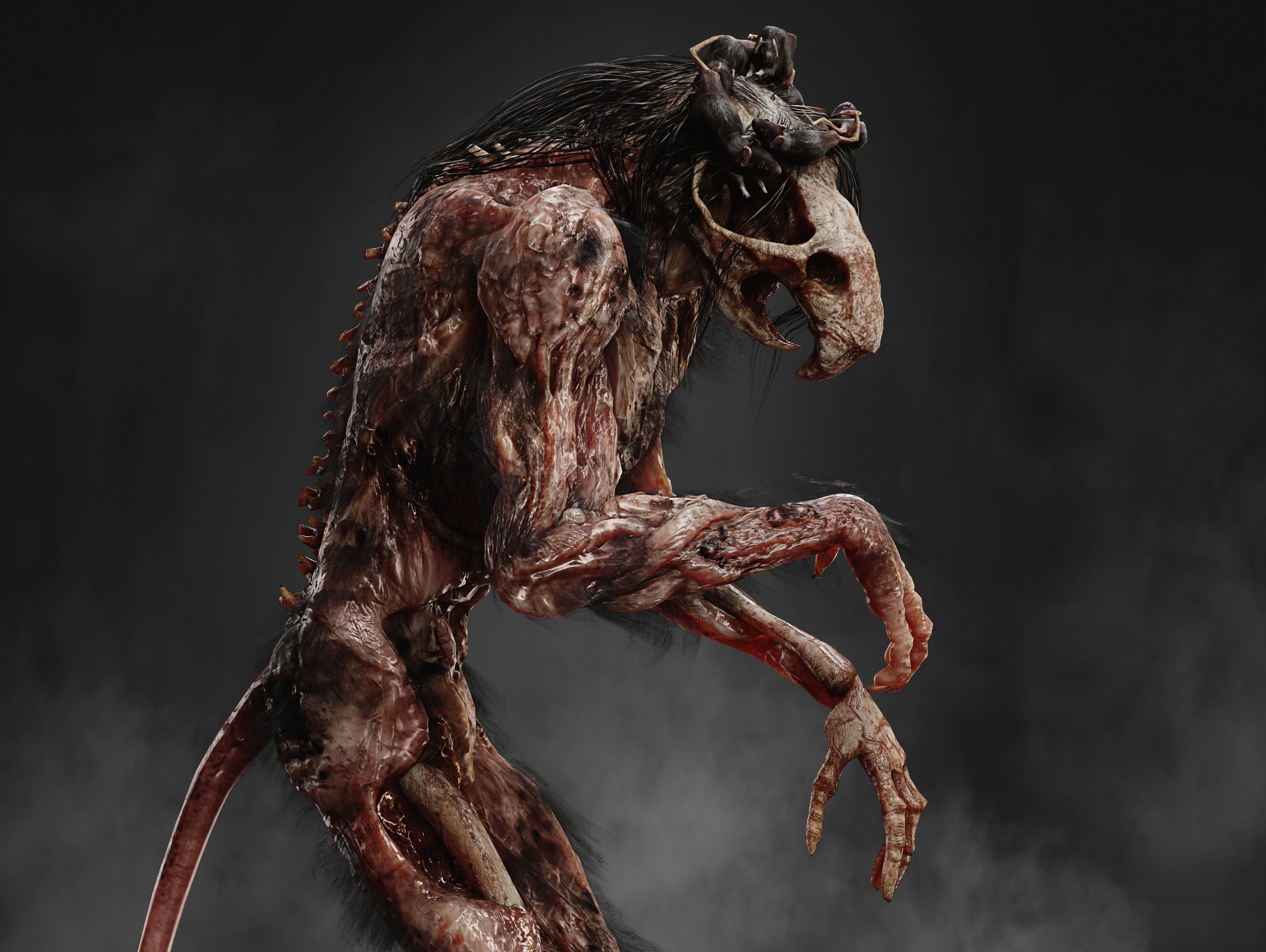 Rat  King Low-poly 3D model_6