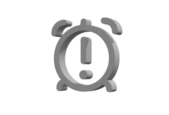 3d alarm exclamation icon 3d model Low-poly 3D model
