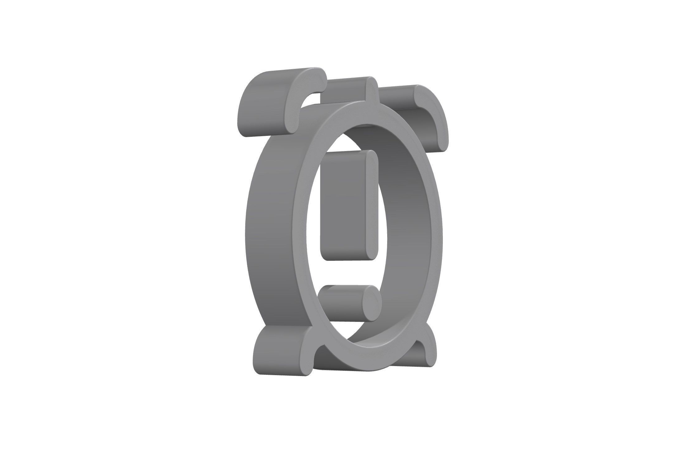 3d alarm exclamation icon 3d model Low-poly 3D model_9