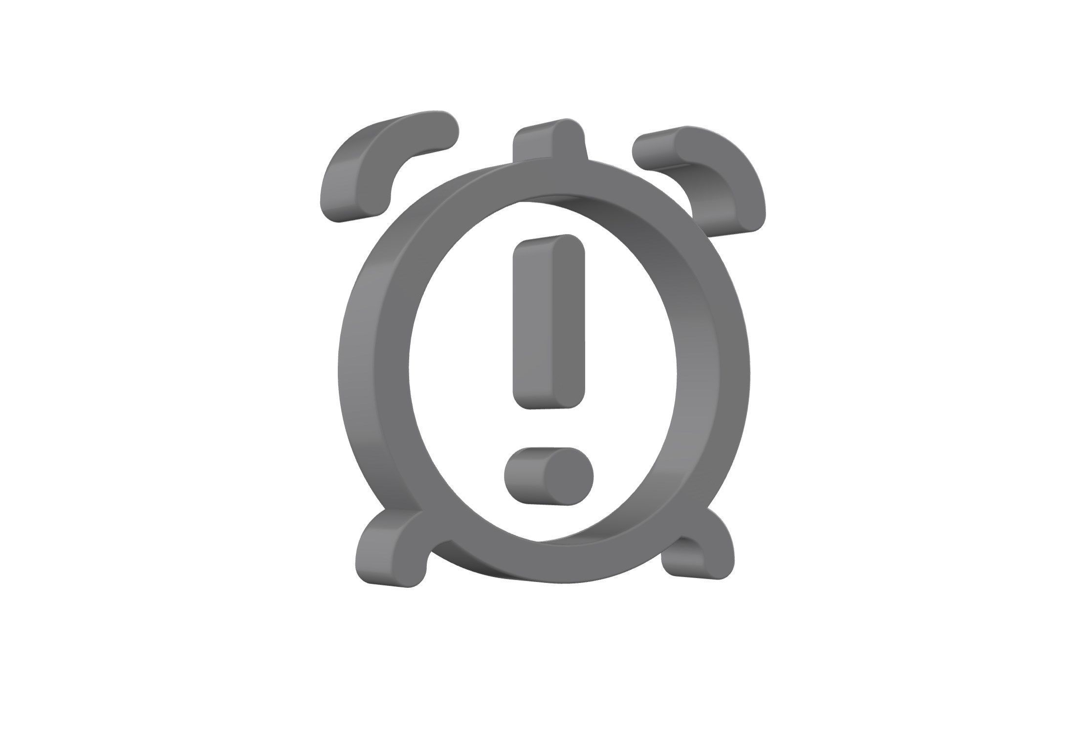 3d alarm exclamation icon 3d model Low-poly 3D model_8