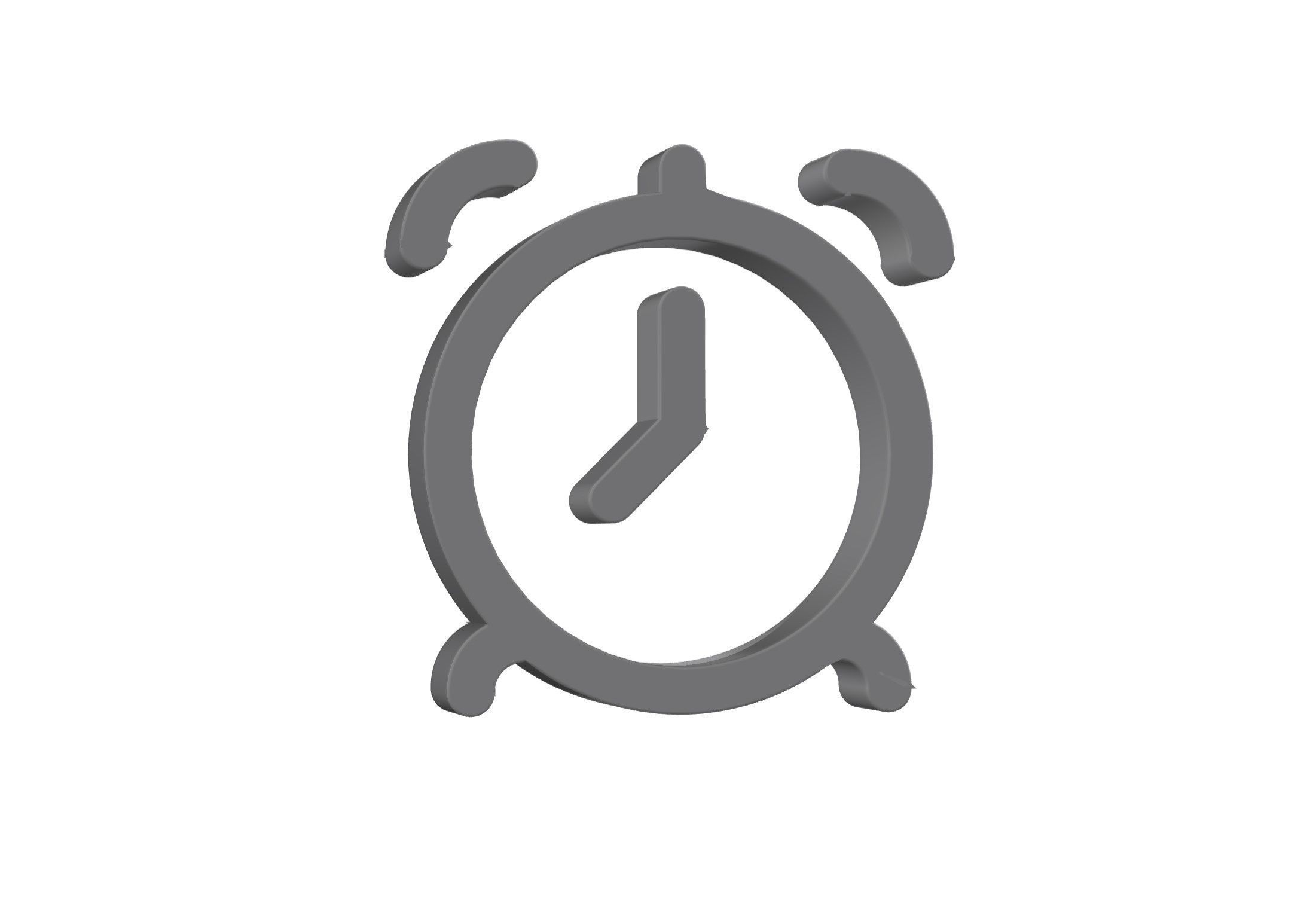 3d alarm clock Low-poly 3D model_2