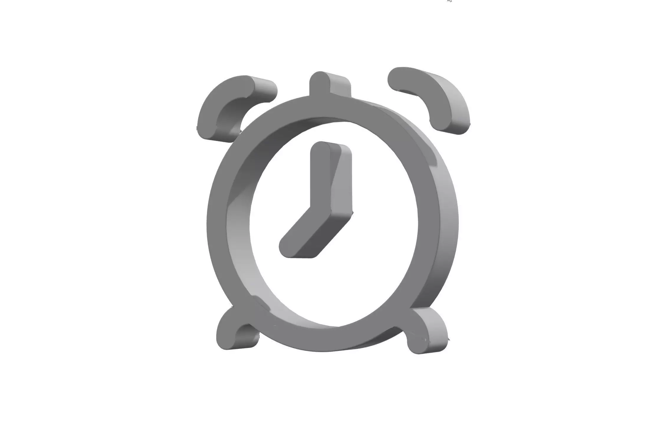 3d alarm clock Low-poly 3D model_0