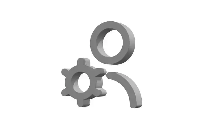 3d admin option icon Low-poly 3D model
