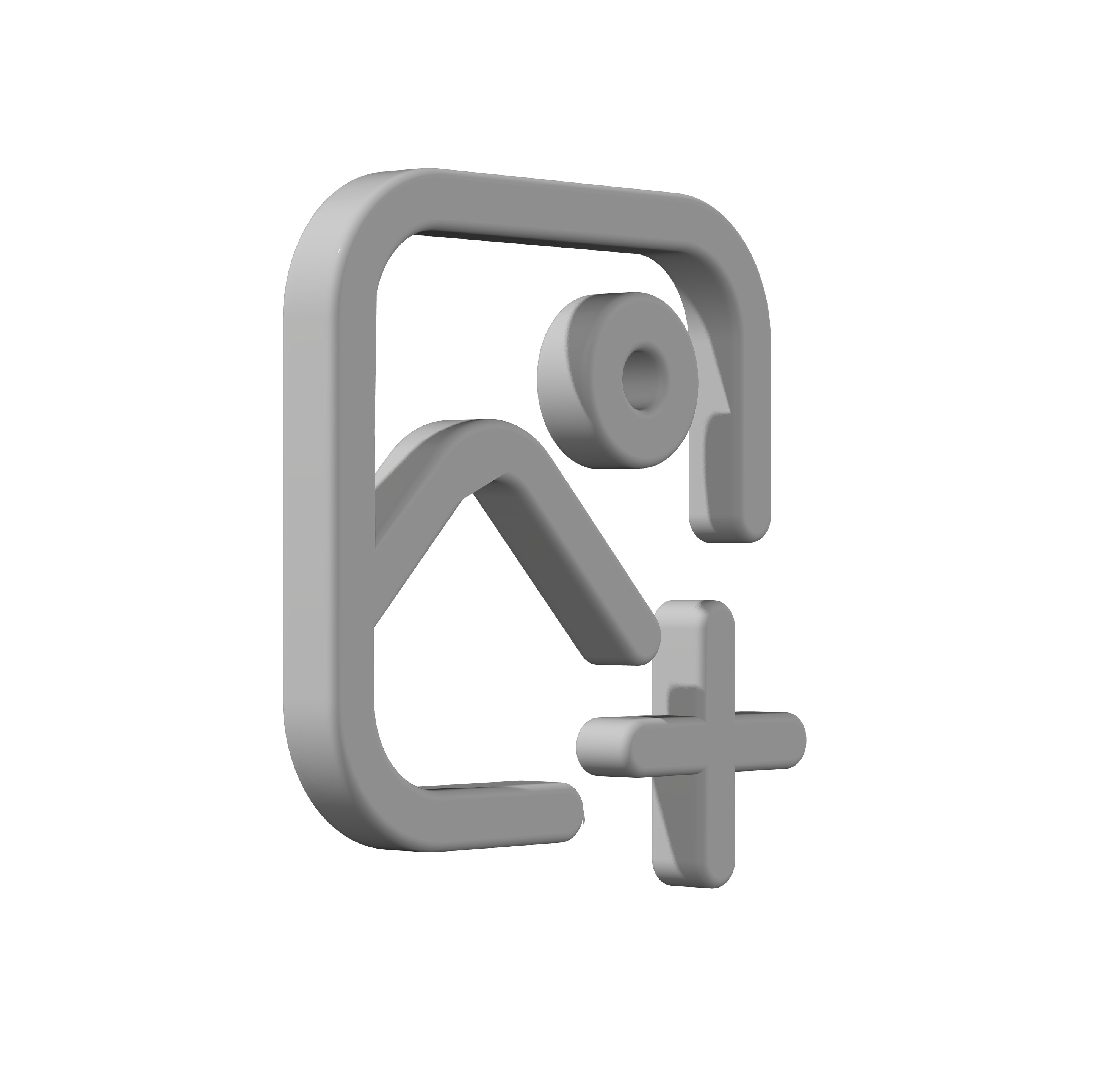 3d add image icon Low-poly 3D model_1
