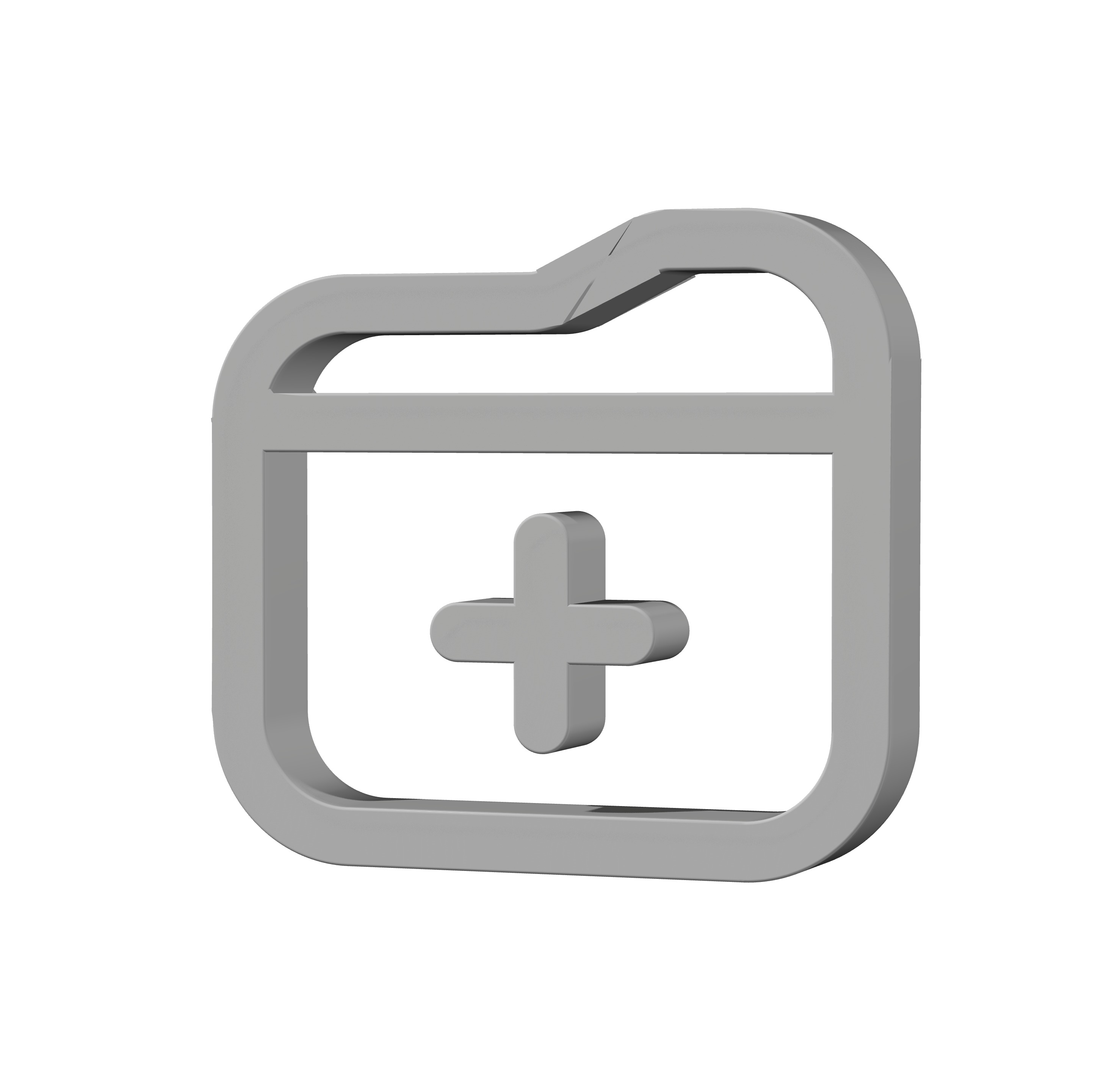 3d add folder icon Low-poly 3D model_5