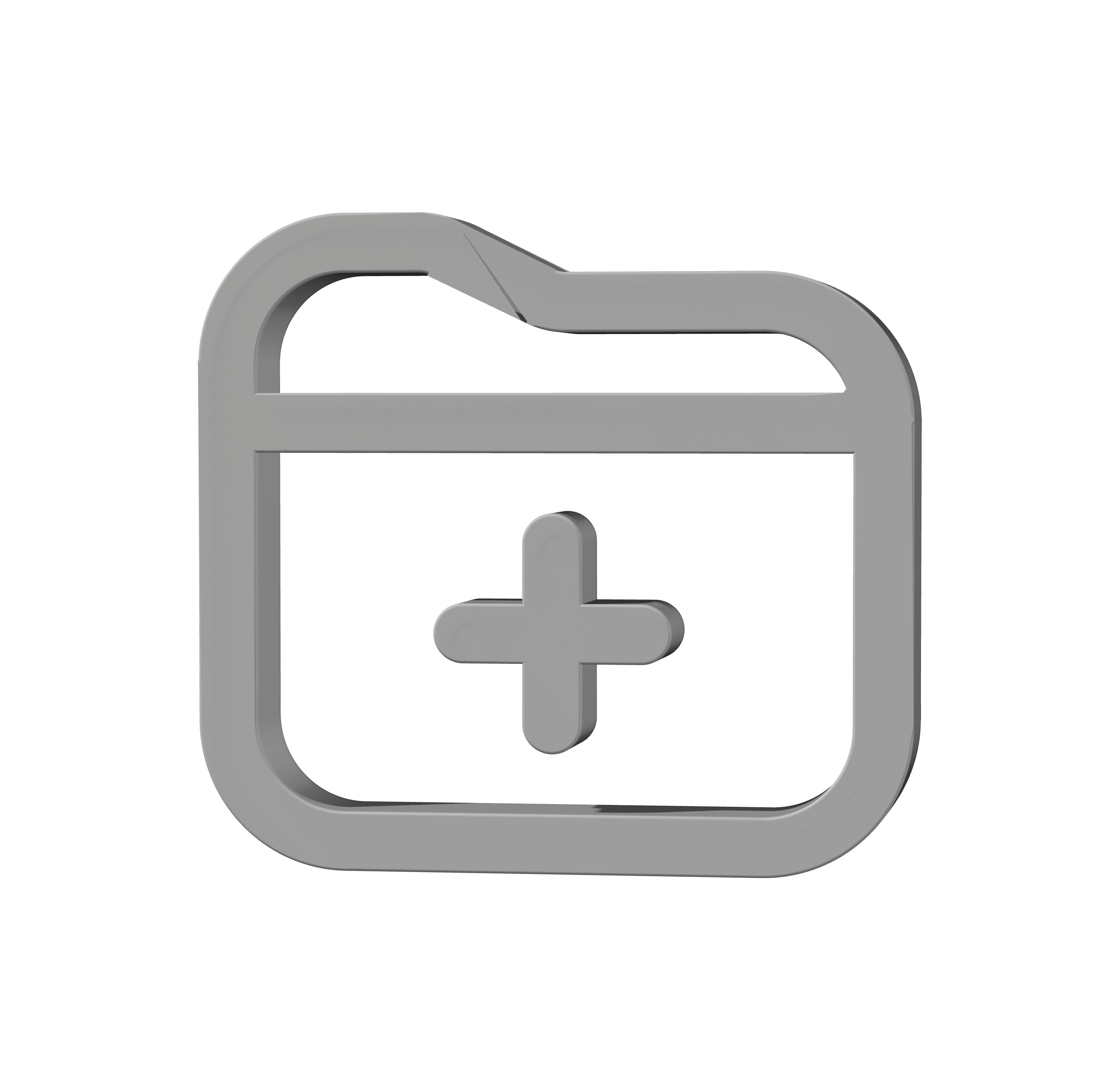 3d add folder icon Low-poly 3D model_9