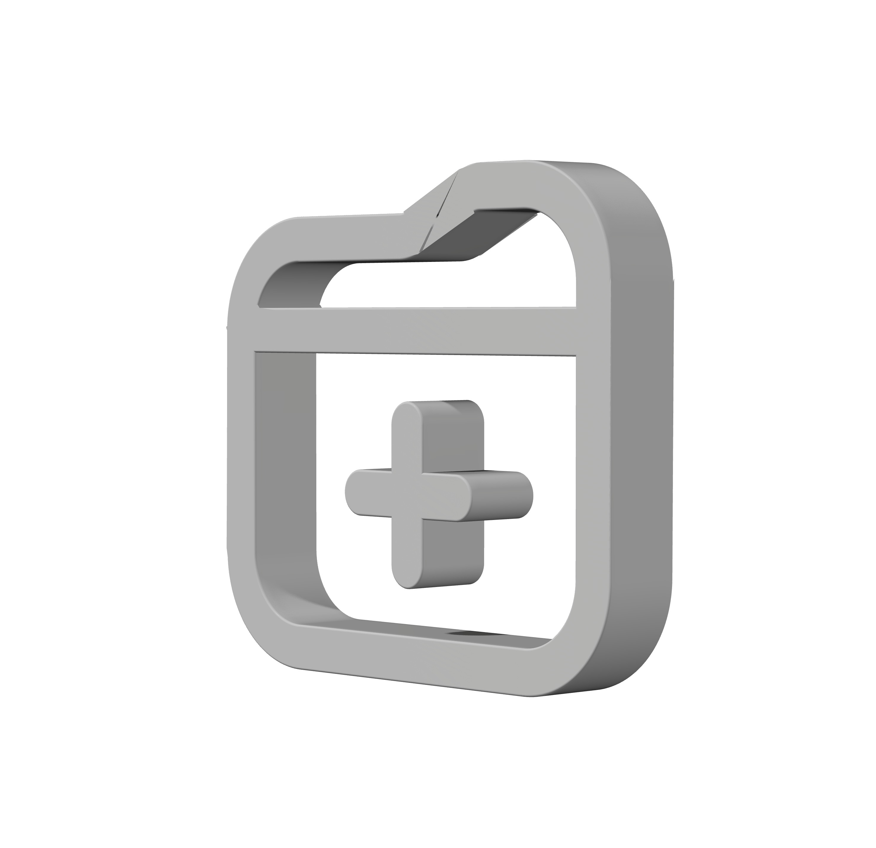 3d add folder icon Low-poly 3D model_4