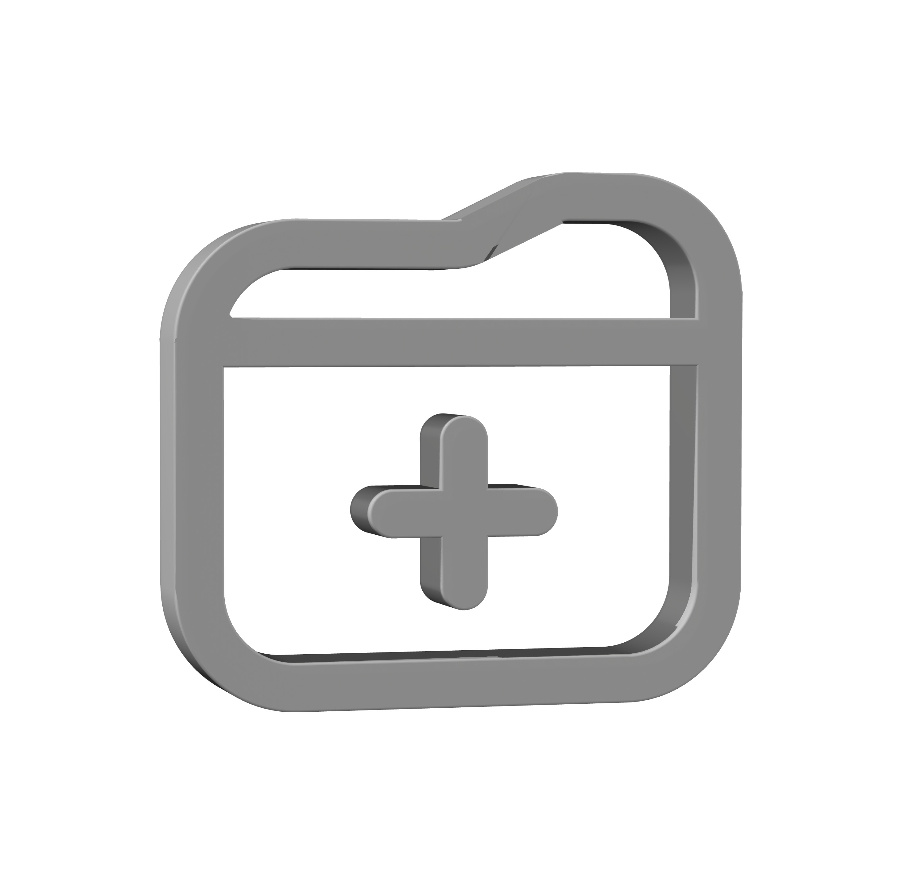 3d add folder icon Low-poly 3D model_6