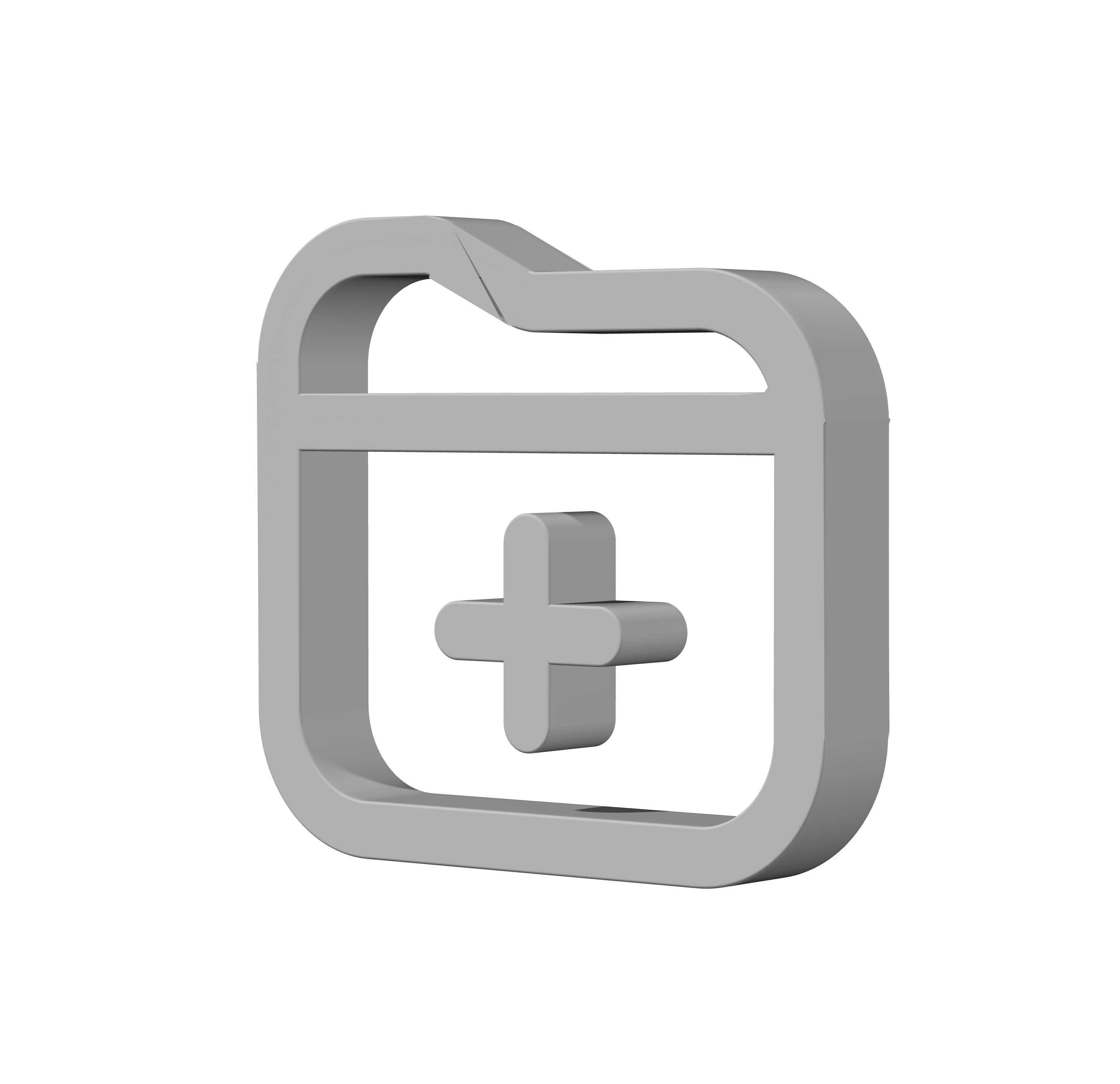 3d add folder icon Low-poly 3D model_8