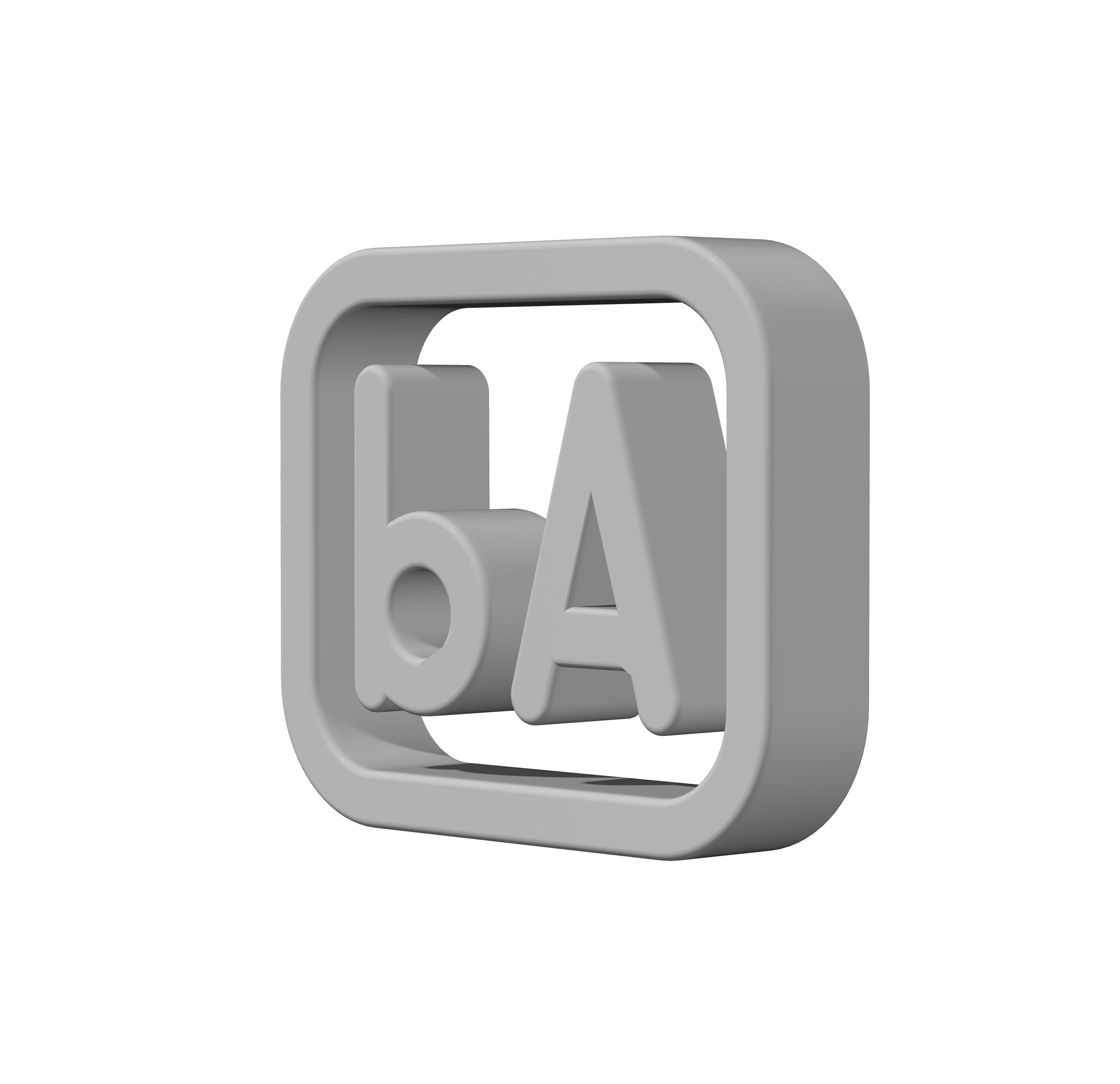 AD icon 3D Low-poly 3D model_4