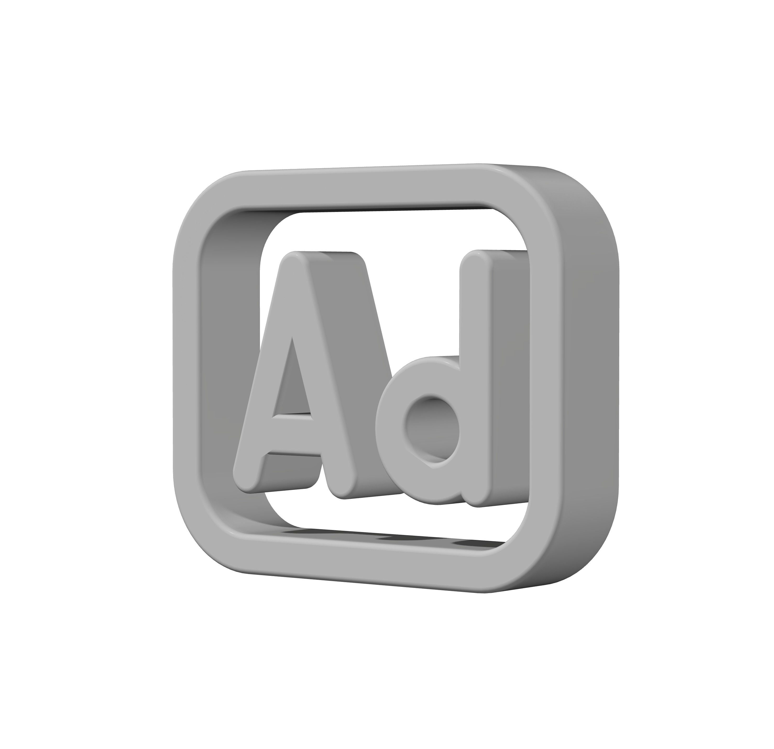 AD icon 3D Low-poly 3D model_8