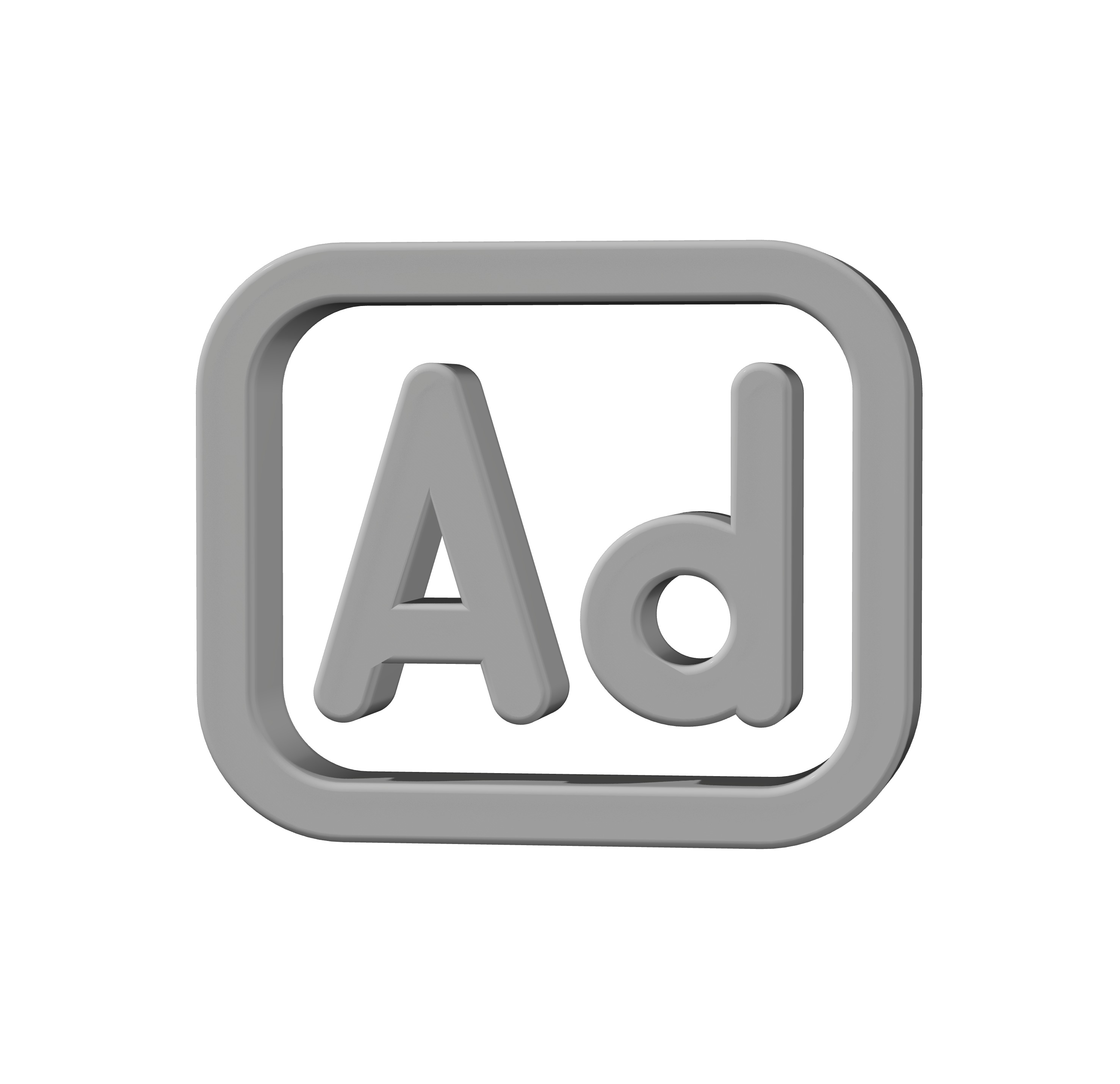 AD icon 3D Low-poly 3D model_9