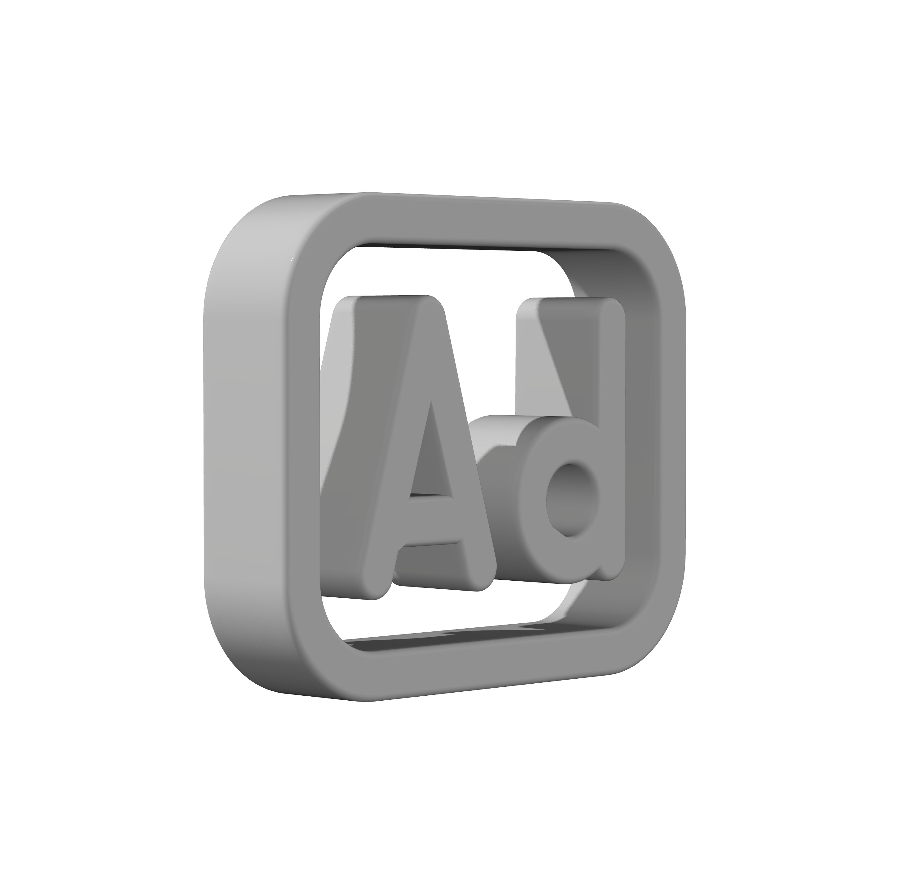 AD icon 3D Low-poly 3D model_1