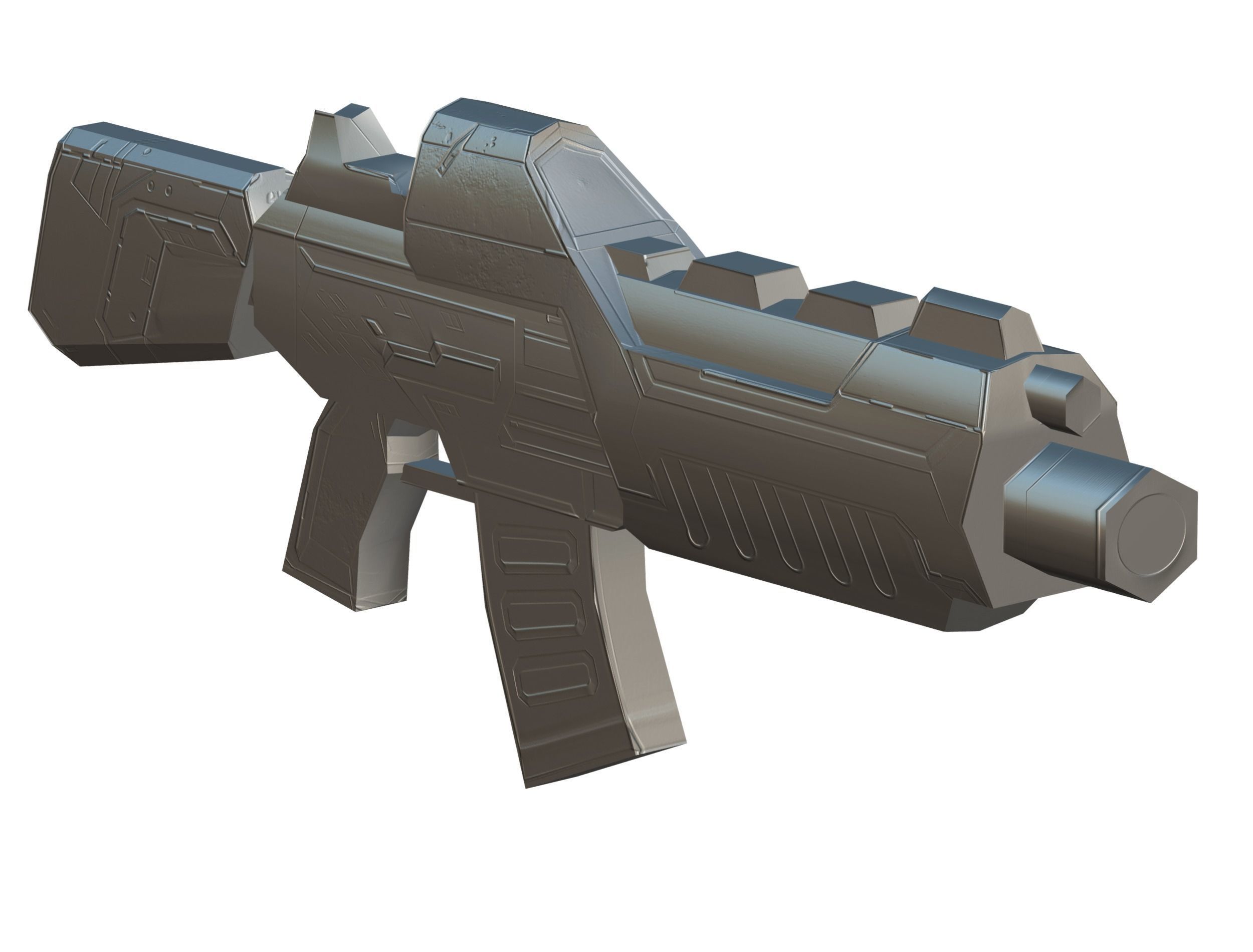 Cartoon Sci-Fi Cyborg Drone Trooper Soldier Low-poly 3D model_79