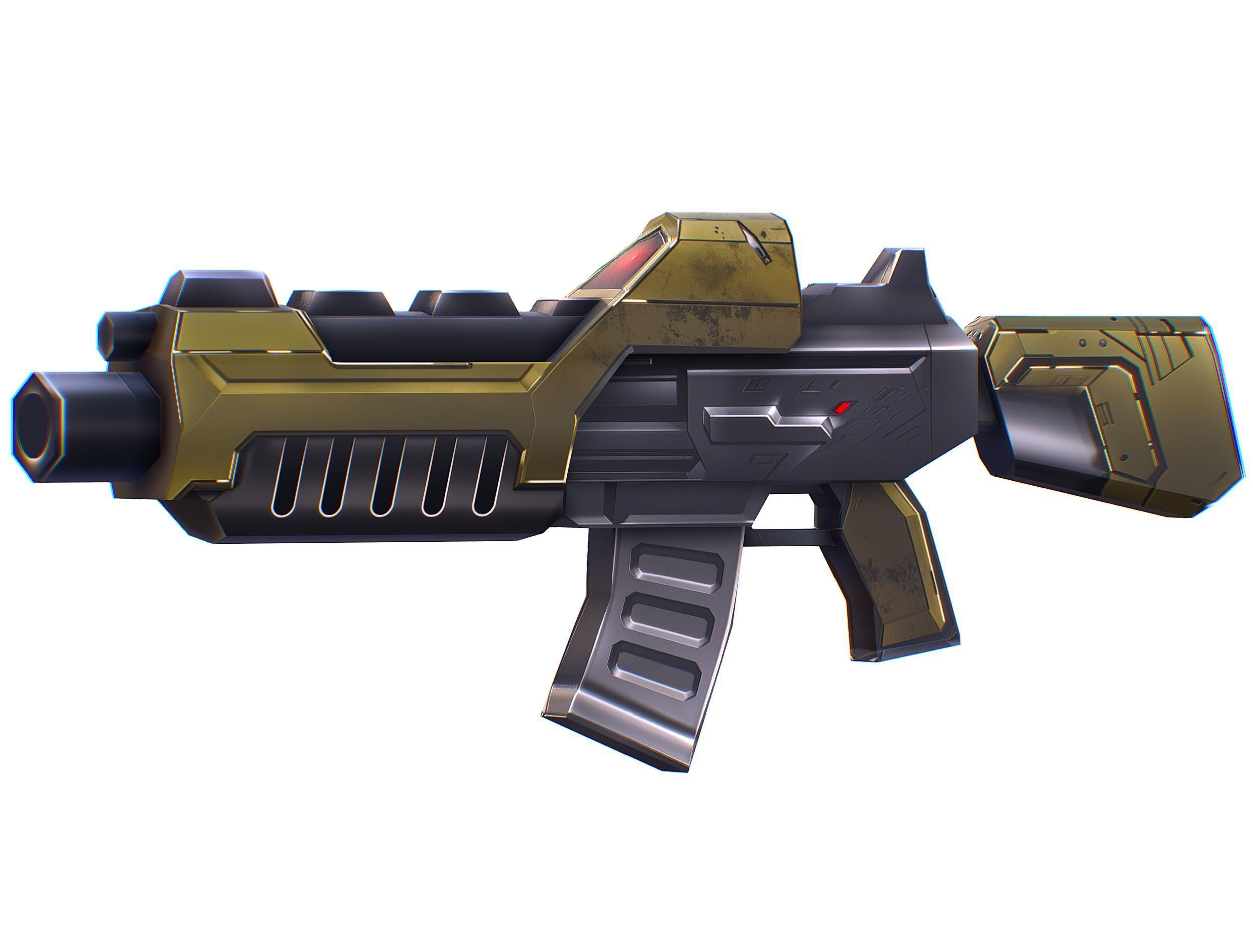 Cartoon Sci-Fi Cyborg Drone Trooper Soldier Low-poly 3D model_61