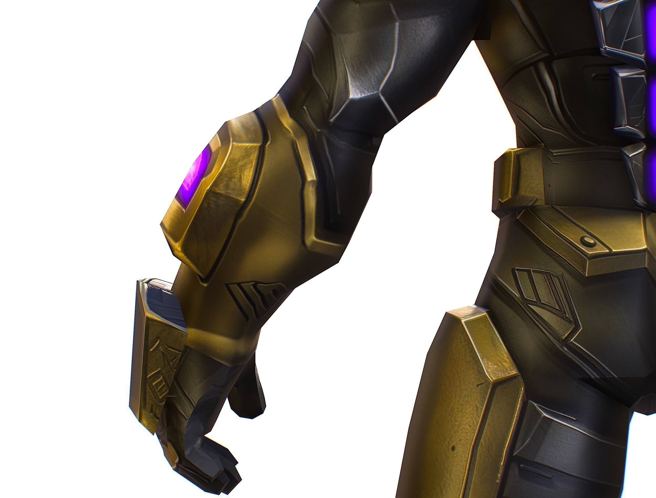 Cartoon Sci-Fi Cyborg Drone Trooper Soldier Low-poly 3D model_27