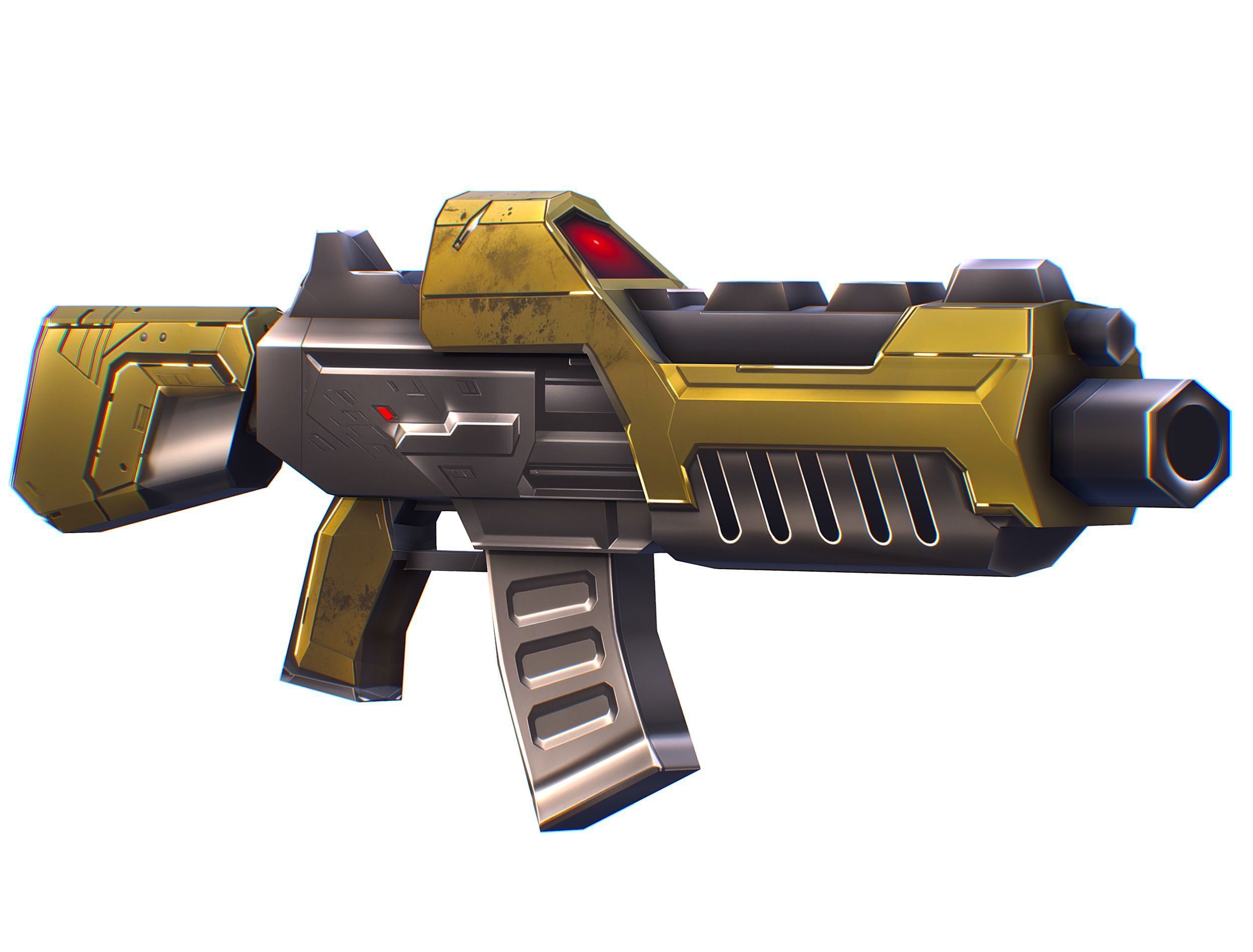 Cartoon Sci-Fi Cyborg Drone Trooper Soldier Low-poly 3D model_54