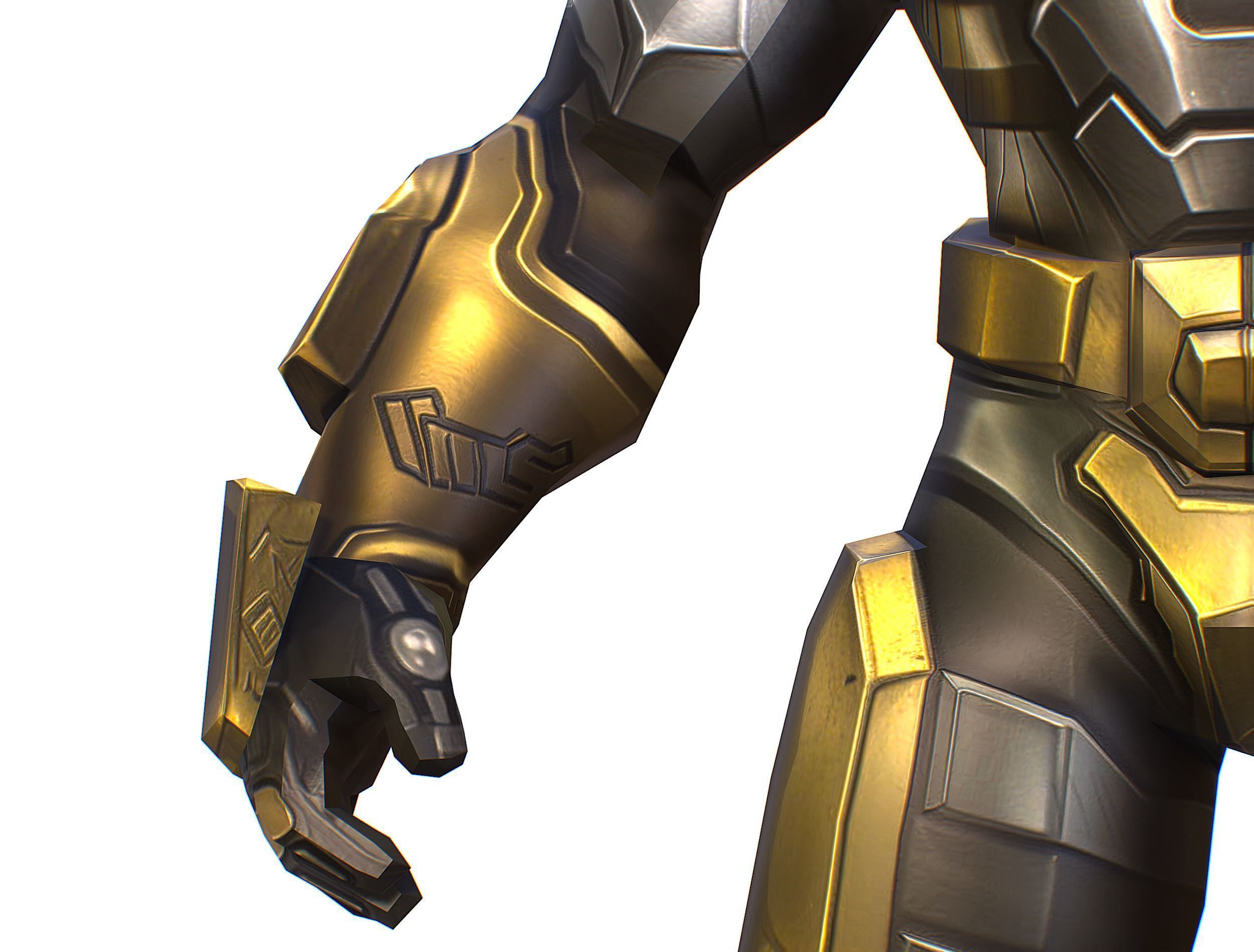 Cartoon Sci-Fi Cyborg Drone Trooper Soldier Low-poly 3D model_20