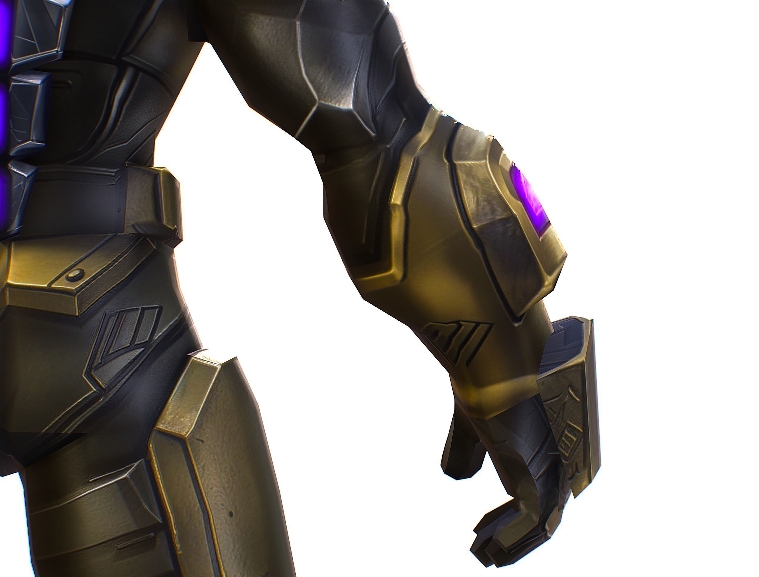 Cartoon Sci-Fi Cyborg Drone Trooper Soldier Low-poly 3D model_28